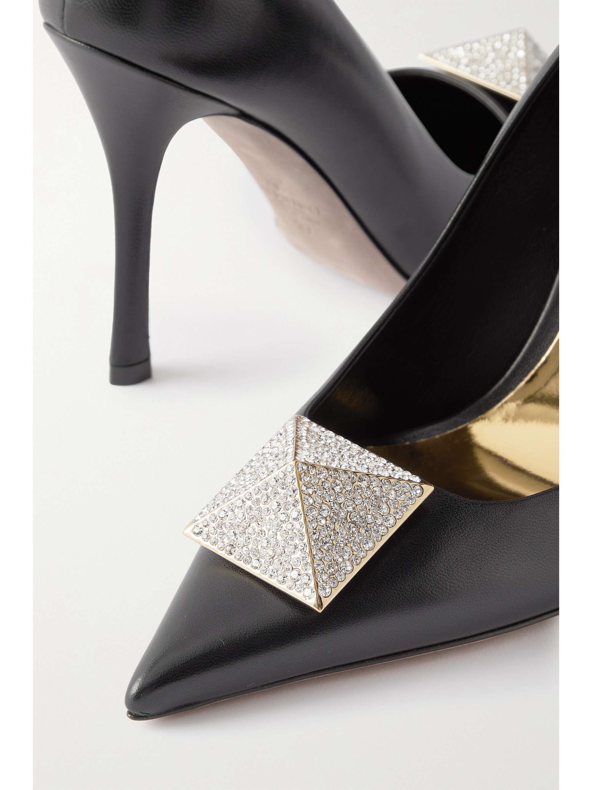VALENTINO GARAVANI Valentino Garavani One Stud embellished leather pumps