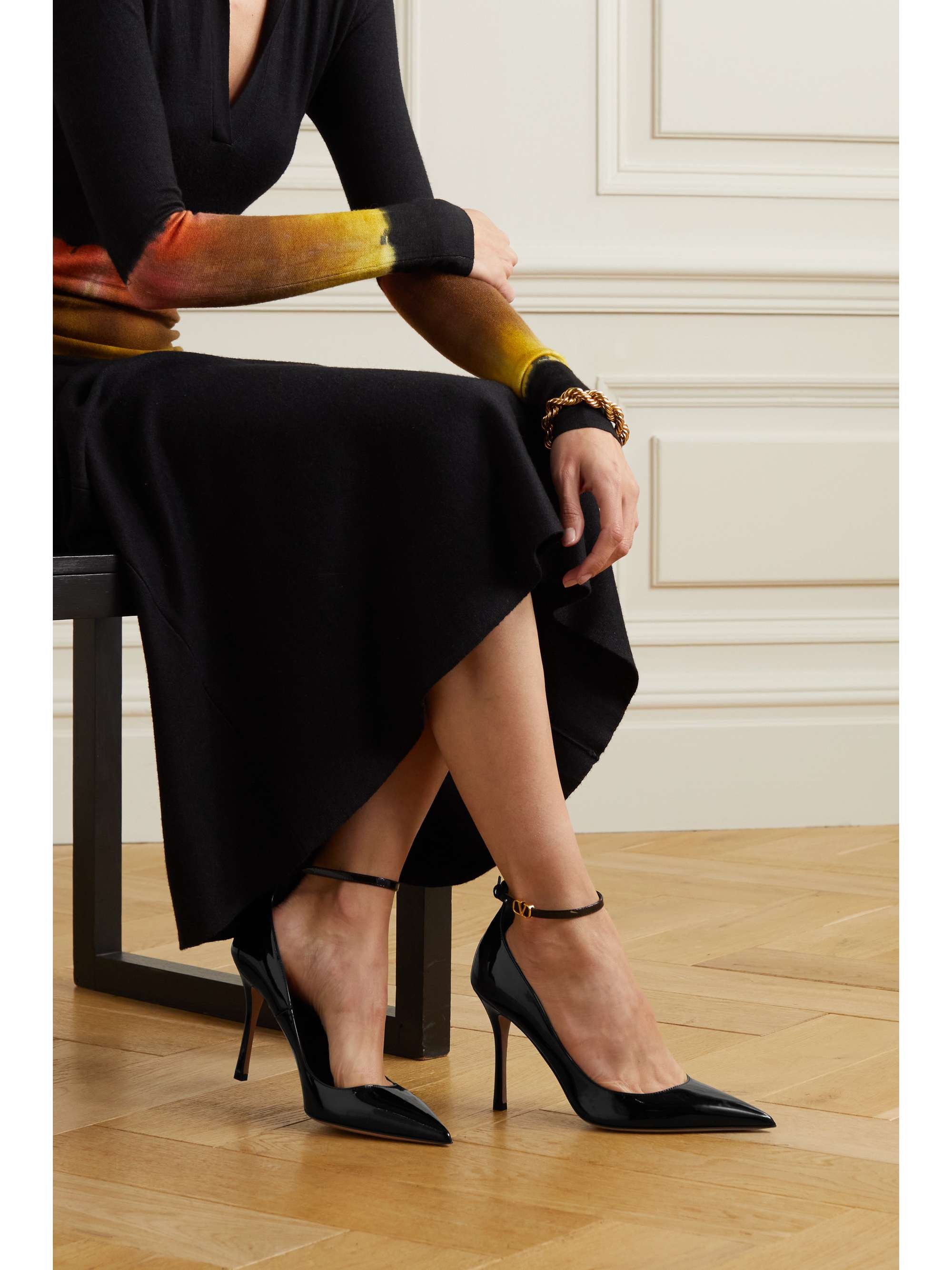 VALENTINO GARAVANI Valentino Garavani Tan-Go 100 patent-leather pumps
