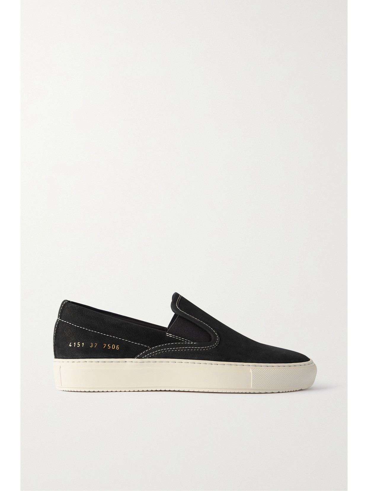 Common Projects Slip On Contrast-stitch Sneakers In Black