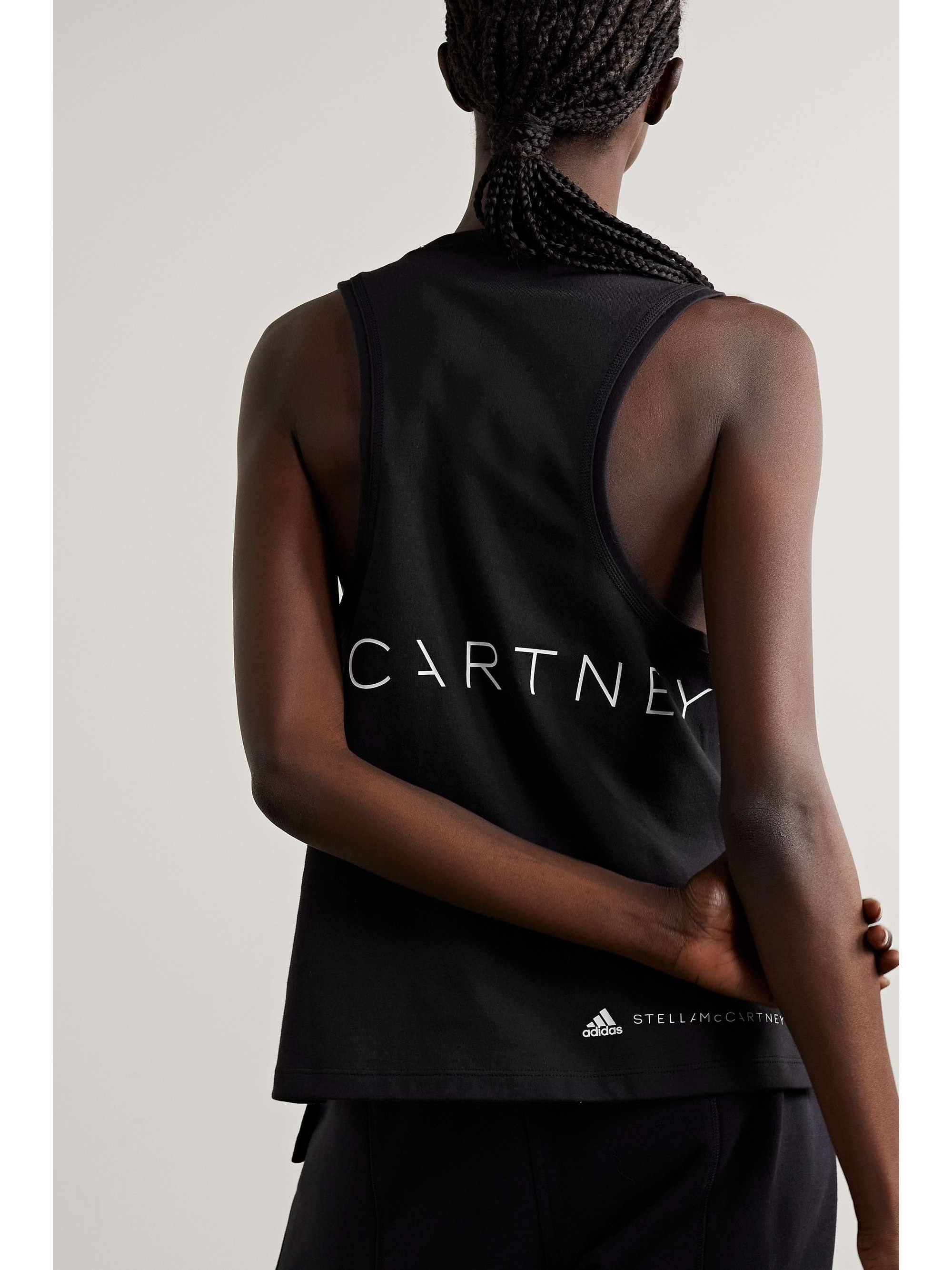 ADIDAS BY STELLA MCCARTNEY Printed organic cotton-blend jersey tank