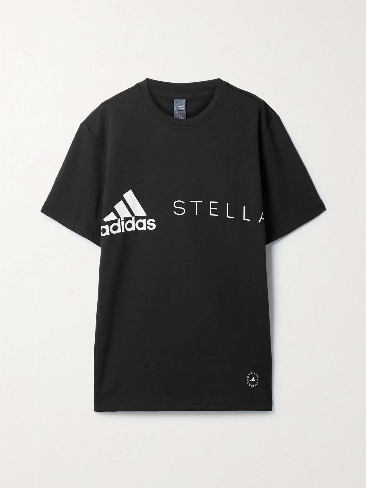 adidas by Stella McCartney - Oversized Printed Organic Cotton-blend Jersey T-shirt - Black