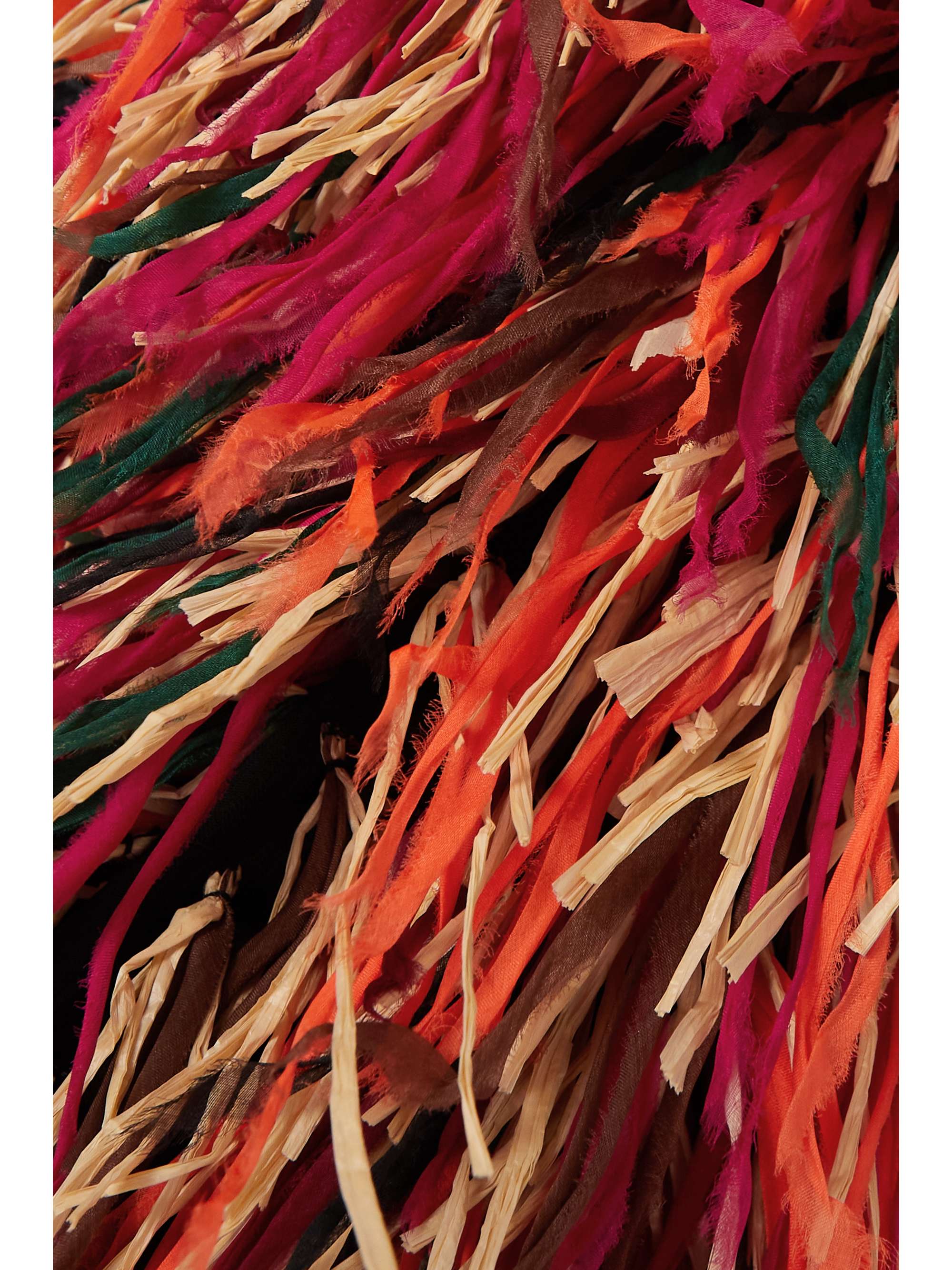 PUCCI Fringed raffia and organza jacket