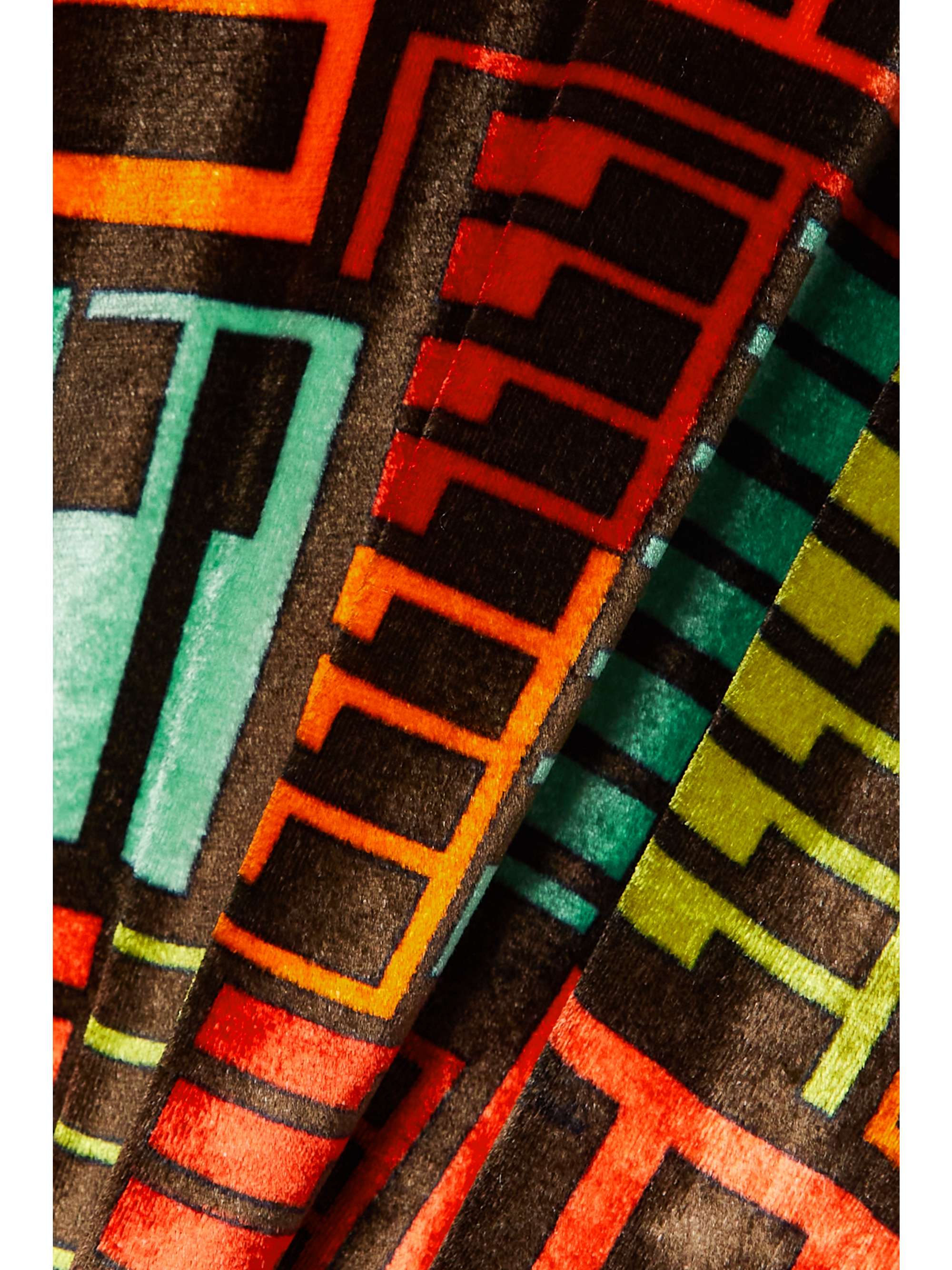 PUCCI Printed velour turtleneck midi dress