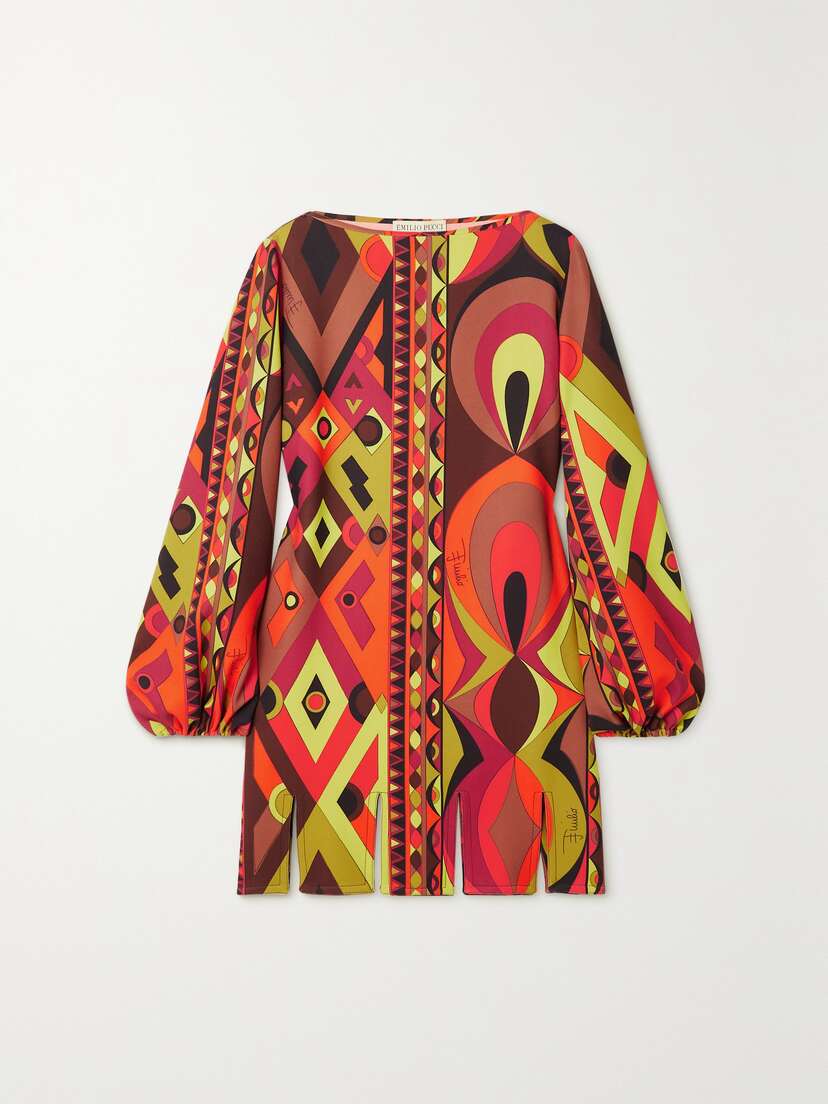 PUCCI Printed Crepe Mini Dress