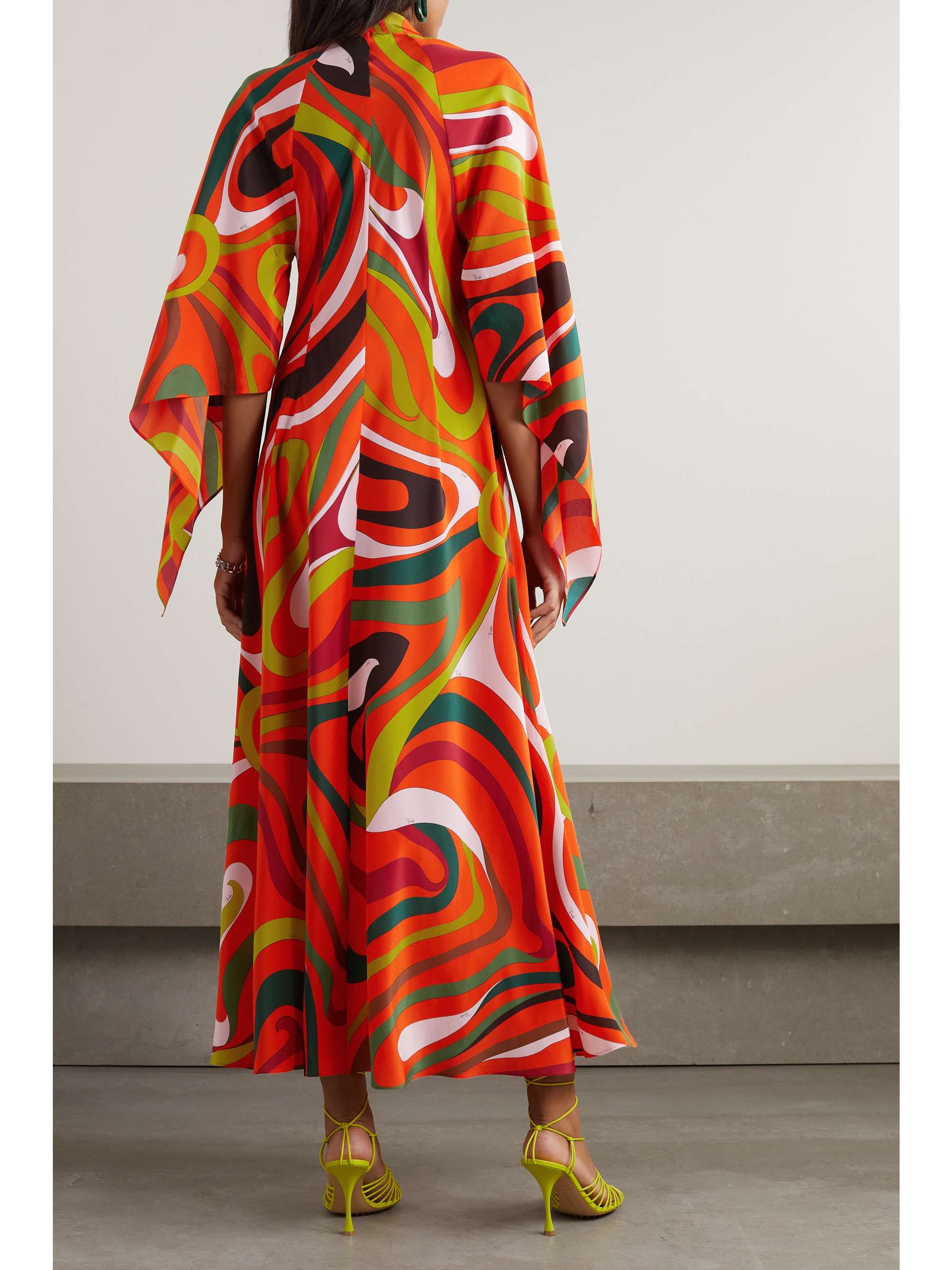 PUCCI Printed silk crepe de chine midi dress