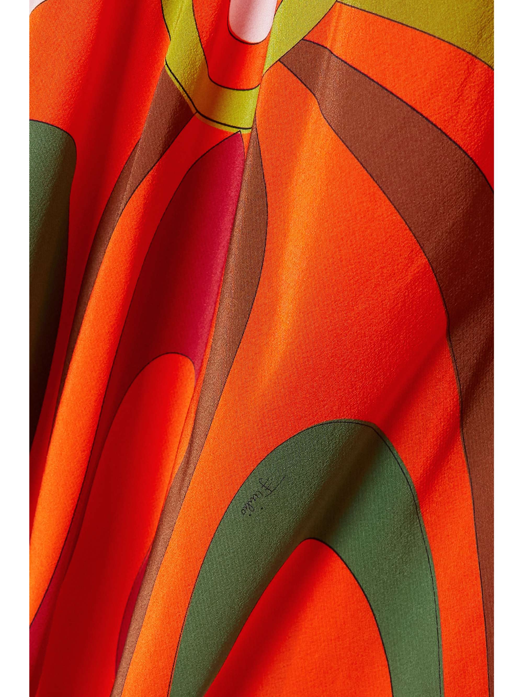 PUCCI Printed silk crepe de chine midi dress