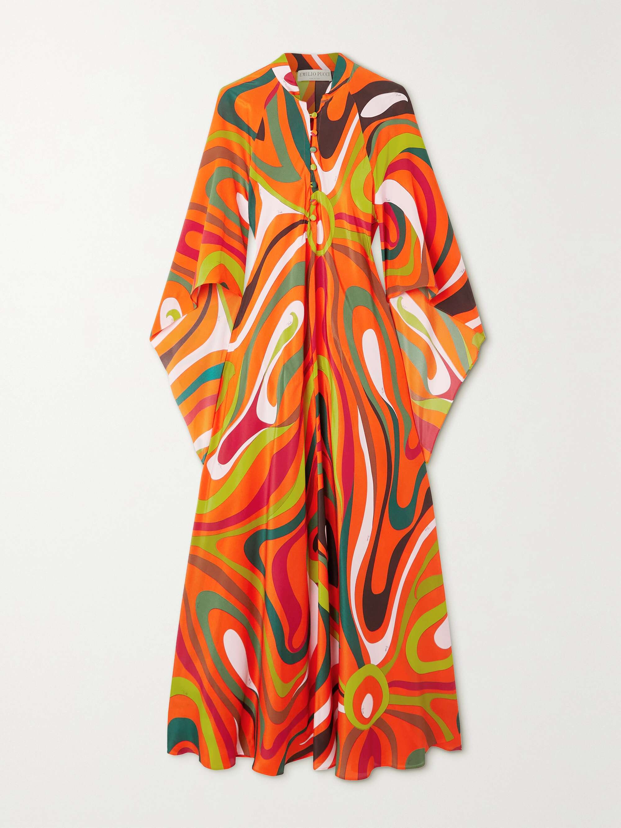 PUCCI Printed silk crepe de chine midi dress | NET-A-PORTER