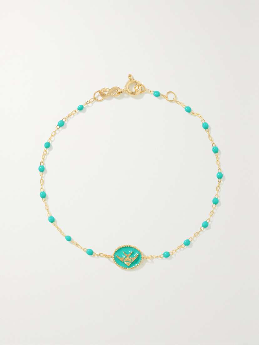 Gigi Clozeau Angelfish 18-karat Gold And Resin Bracelet