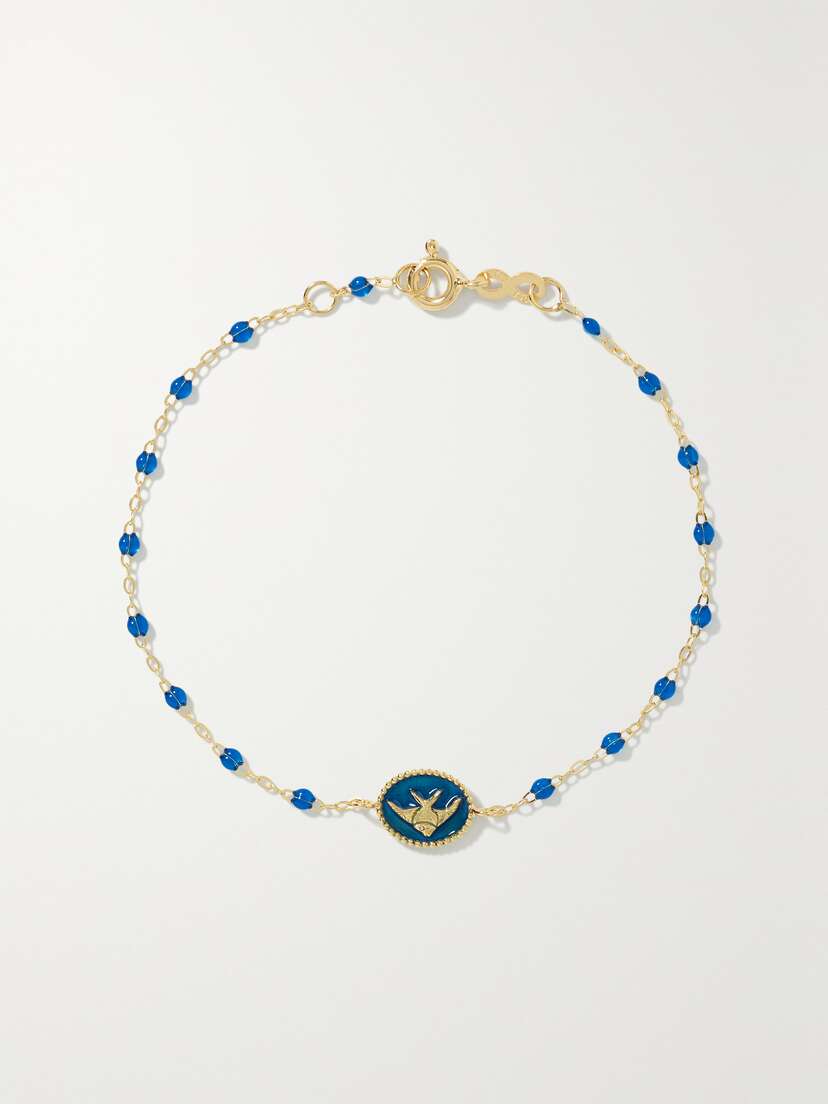 Gigi Clozeau Angelfish 18-karat Gold And Resin Bracelet
