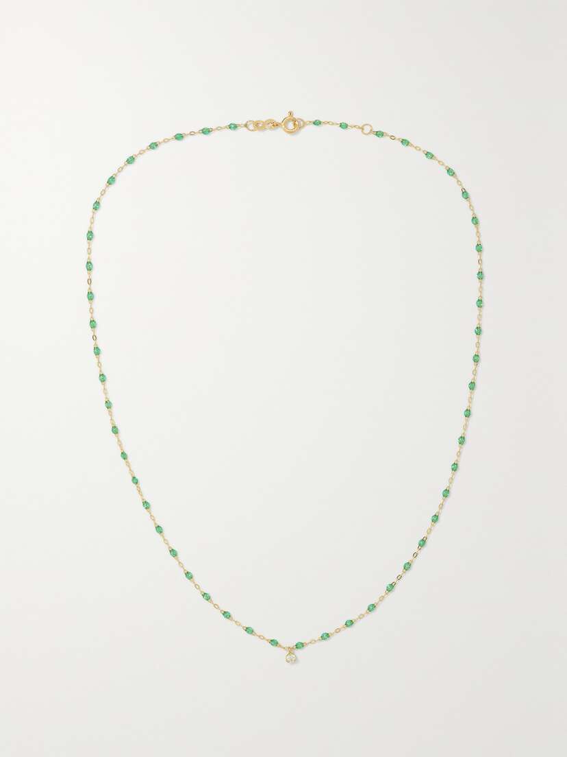 Gigi Clozeau Gigi Supreme Classic 18-karat Gold, Resin And Diamond Necklace