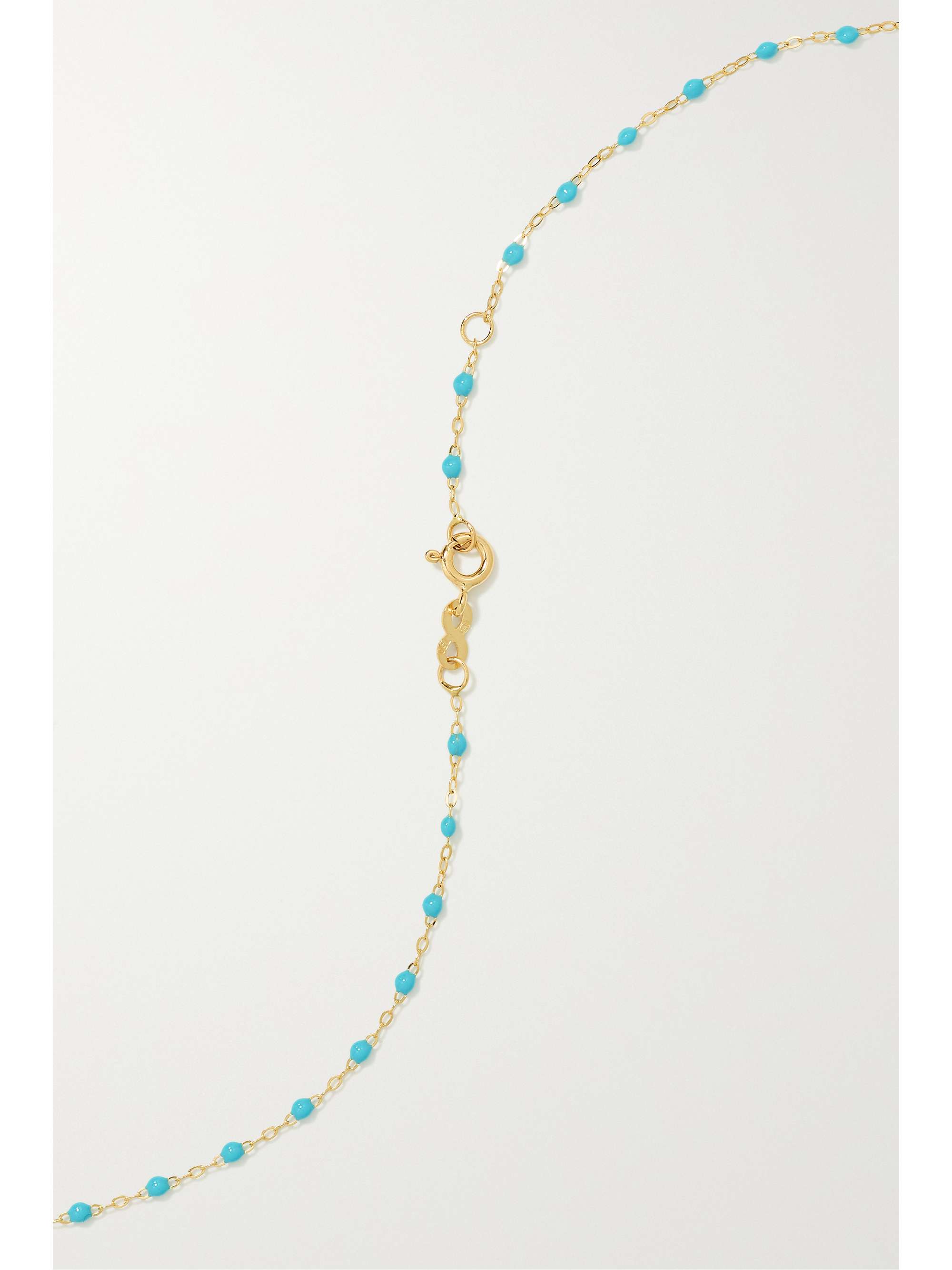 GIGI CLOZEAU Lace Heart 18-karat gold and resin necklace