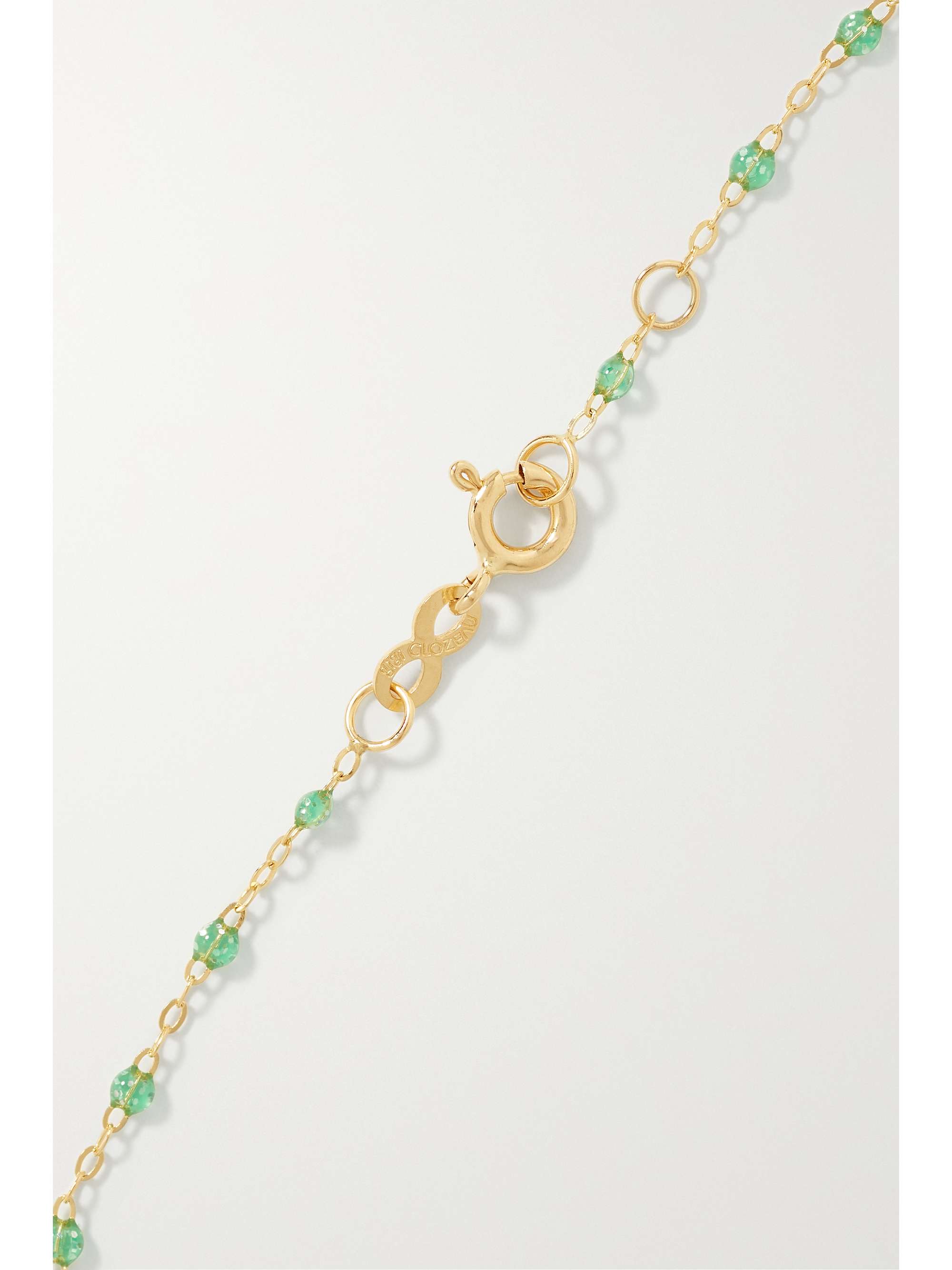 GIGI CLOZEAU Classic Cross Vintage 18-karat gold, resin and diamond bracelet