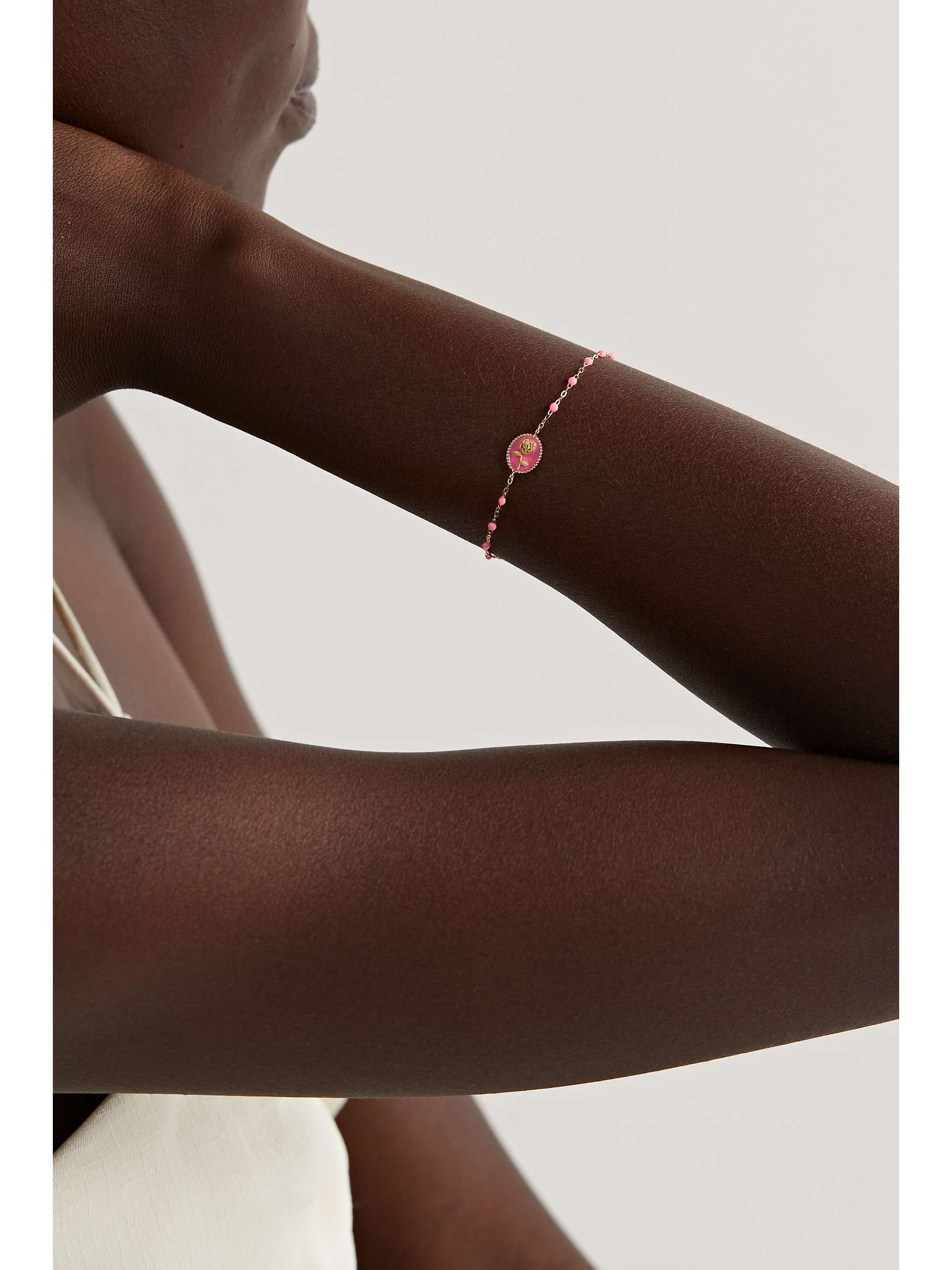 GIGI CLOZEAU Angelfish 18-karat gold and resin bracelet
