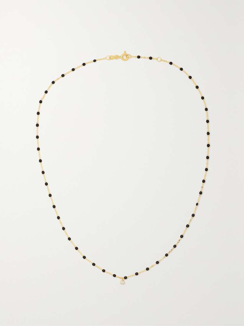 Gigi Clozeau Gigi Supreme Classic 18-karat Gold, Resin And Diamond Necklace