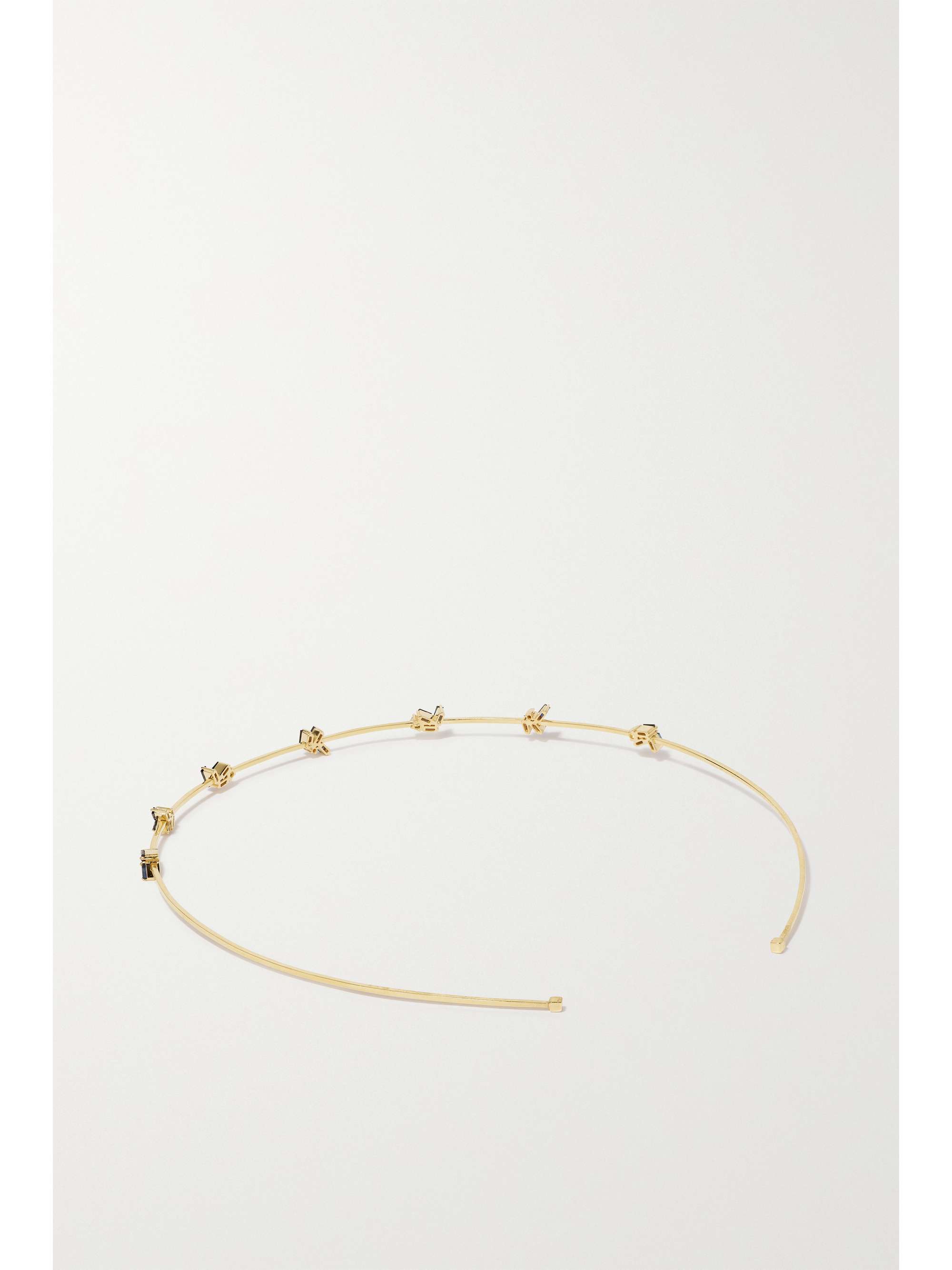 SUZANNE KALAN 18-karat gold, sapphire and diamond headband