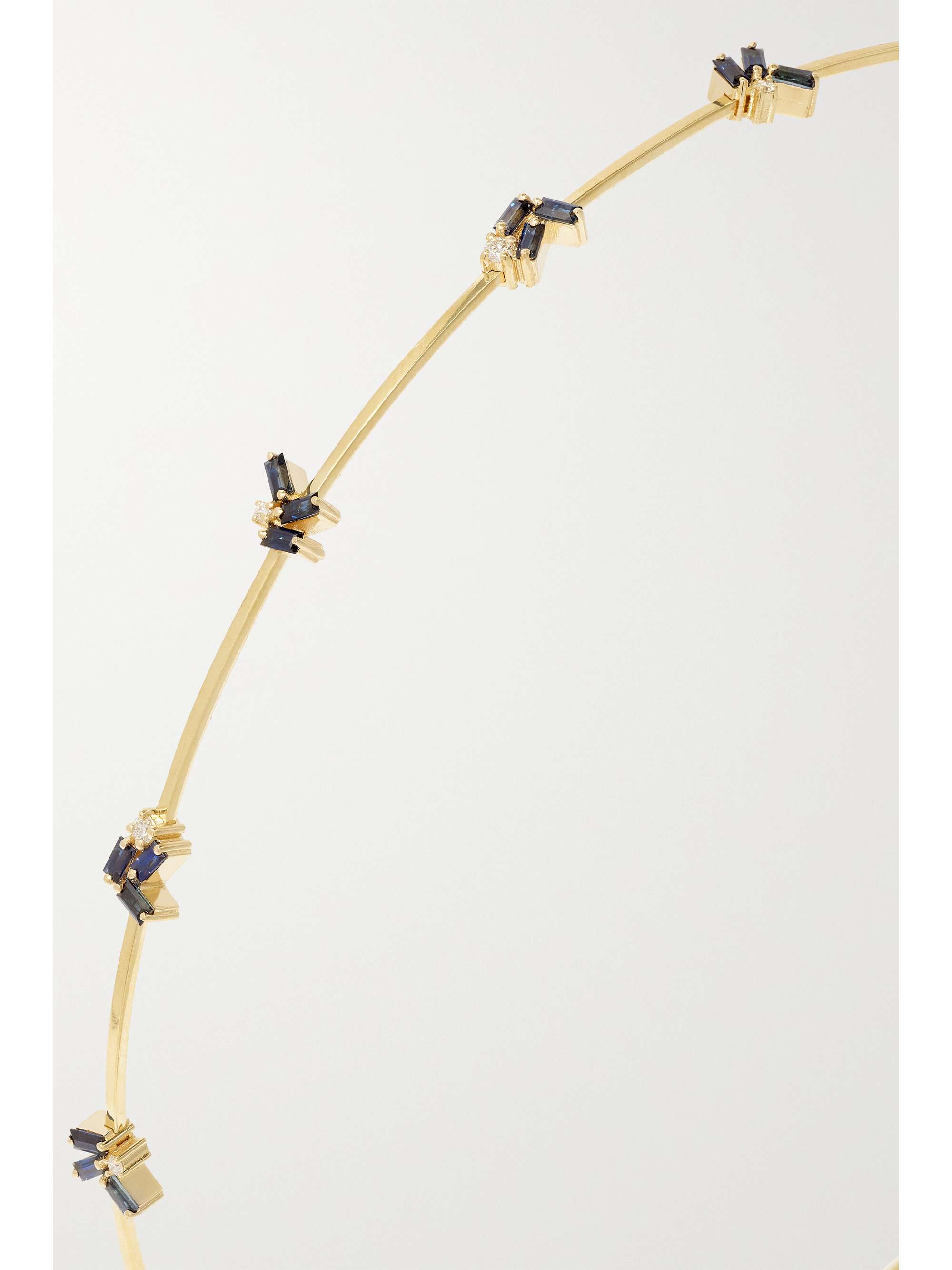 SUZANNE KALAN 18-karat gold, sapphire and diamond headband