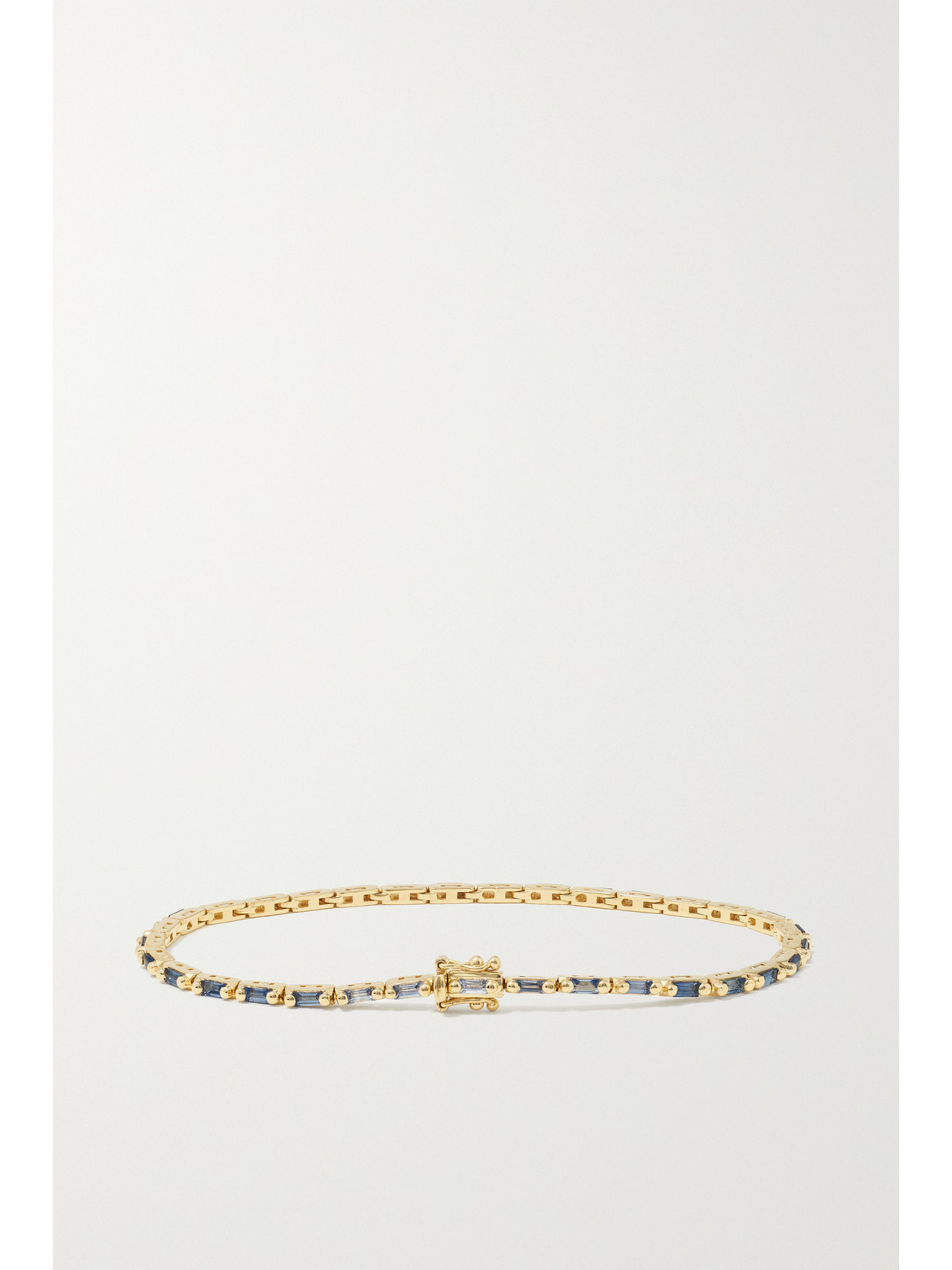 Shop Suzanne Kalan 18-karat Gold Sapphire And Diamond Tennis Bracelet