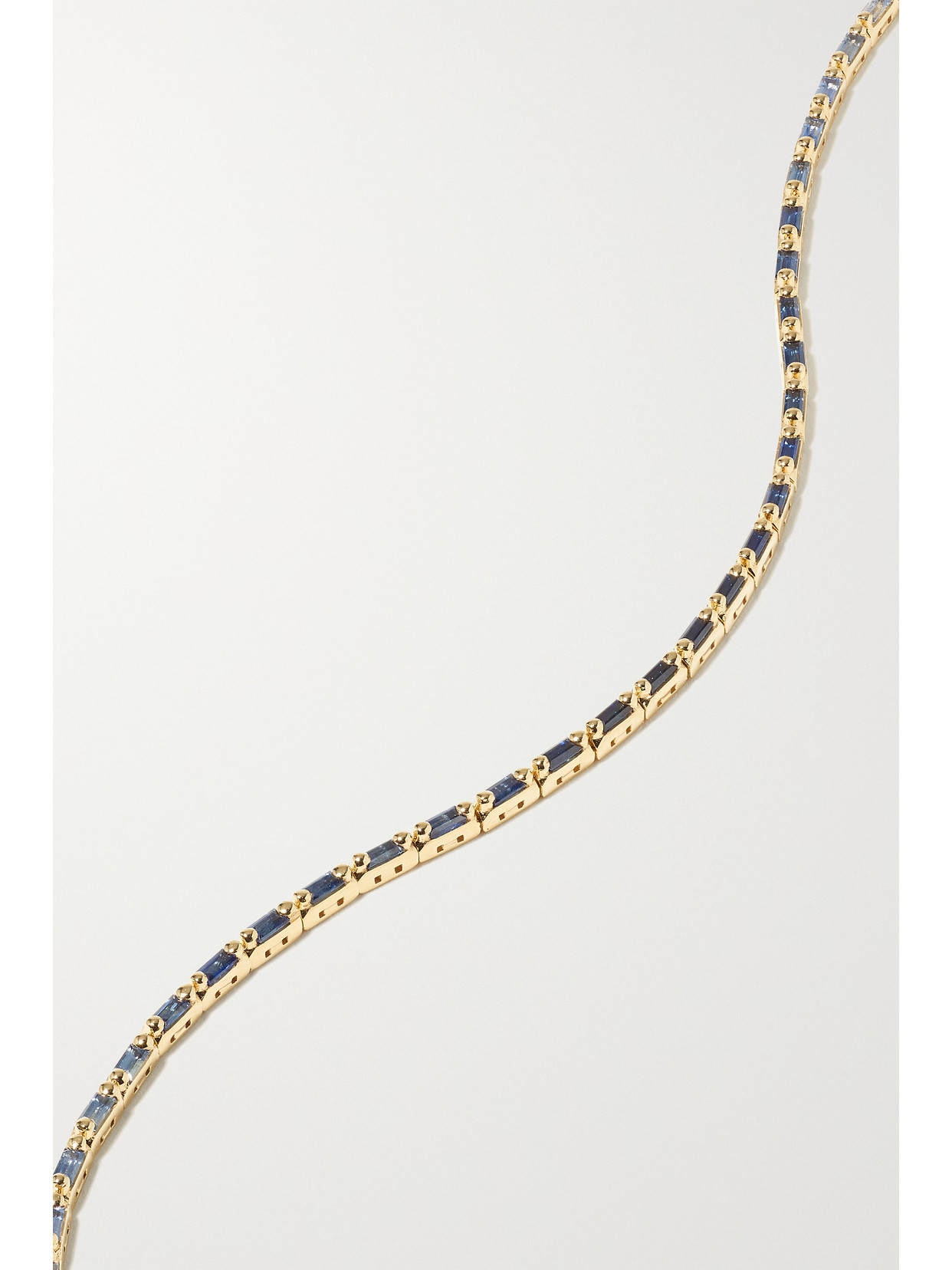 Shop Suzanne Kalan 18-karat Gold Sapphire And Diamond Tennis Bracelet