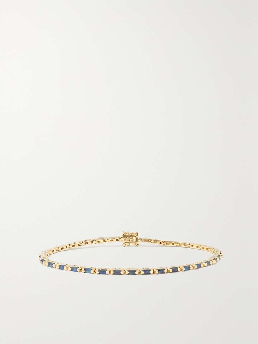 Suzanne Kalan 18-karat Gold Sapphire And Diamond Tennis Bracelet