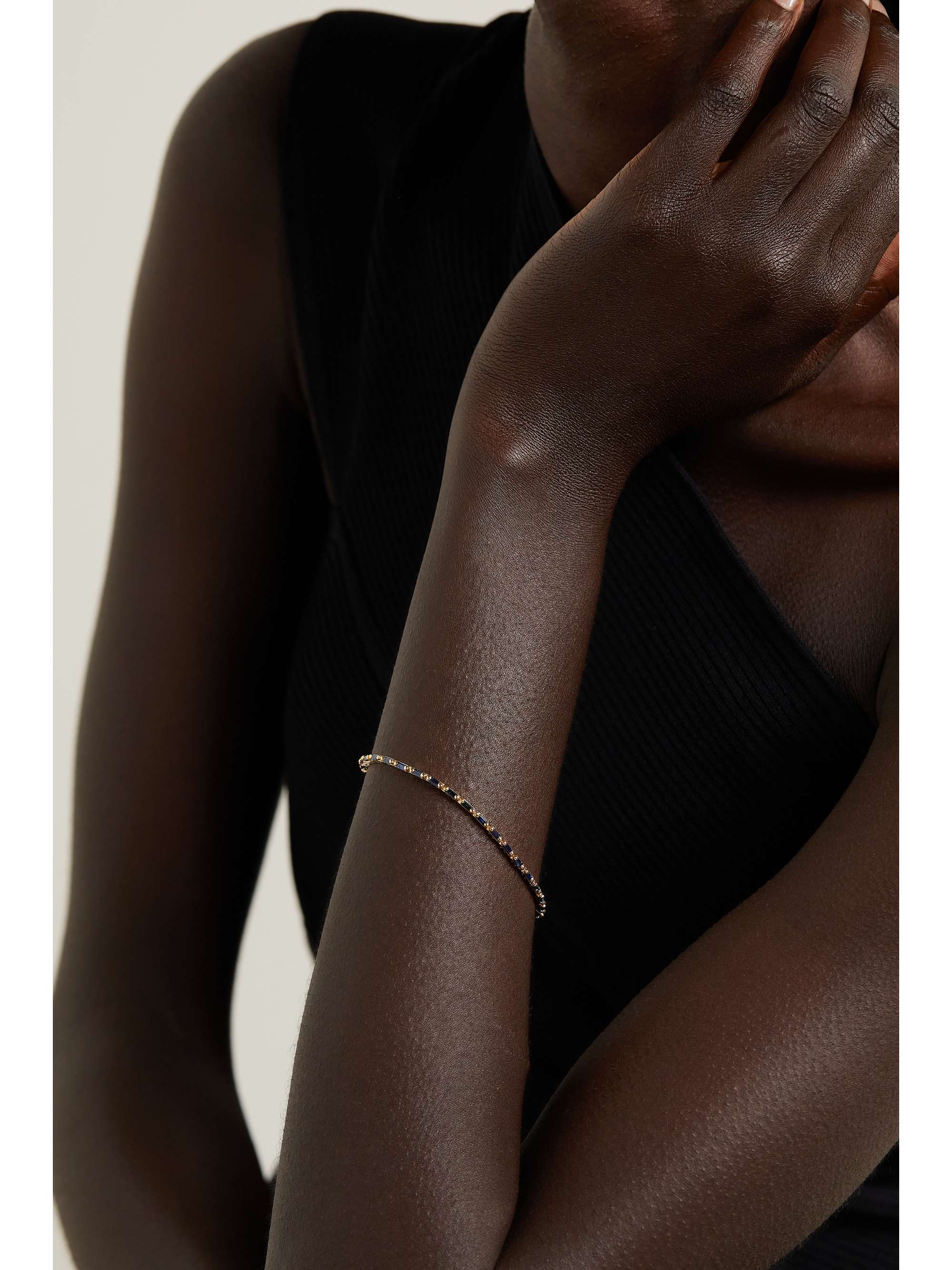 SUZANNE KALAN 18-karat gold emerald tennis bracelet