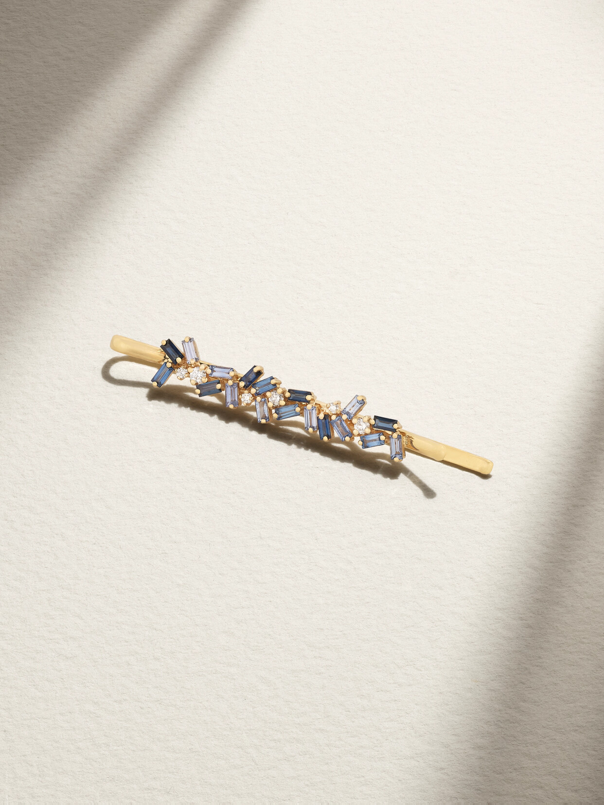 Suzanne Kalan 18-karat Gold, Sapphire And Diamond Hair Slide