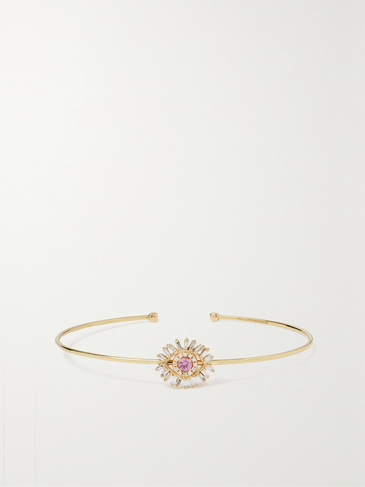 Suzanne Kalan 18-karat Gold, Sapphire And Diamond Cuff - M