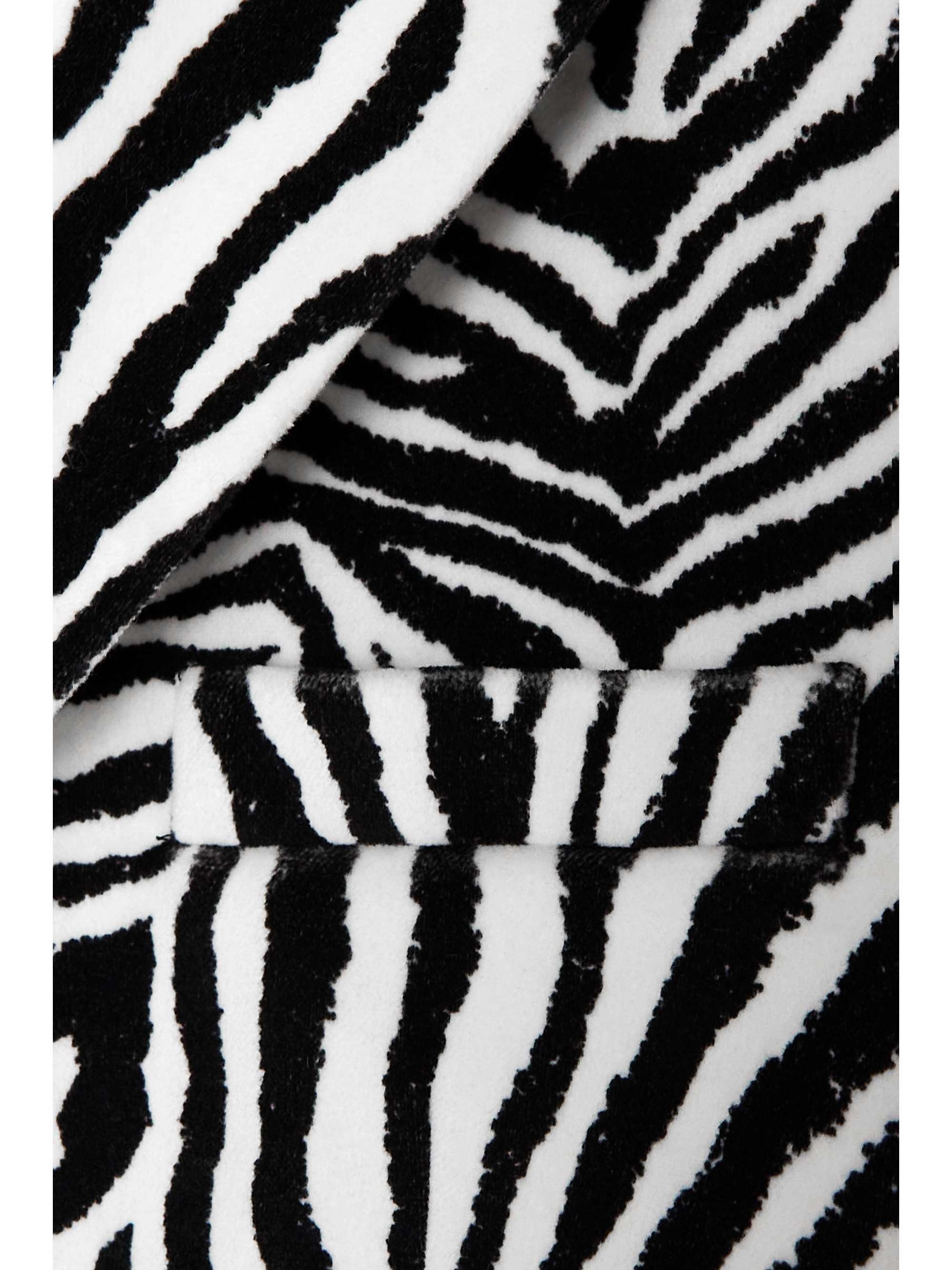 ALESSANDRA RICH Zebra-print cotton-velvet blazer