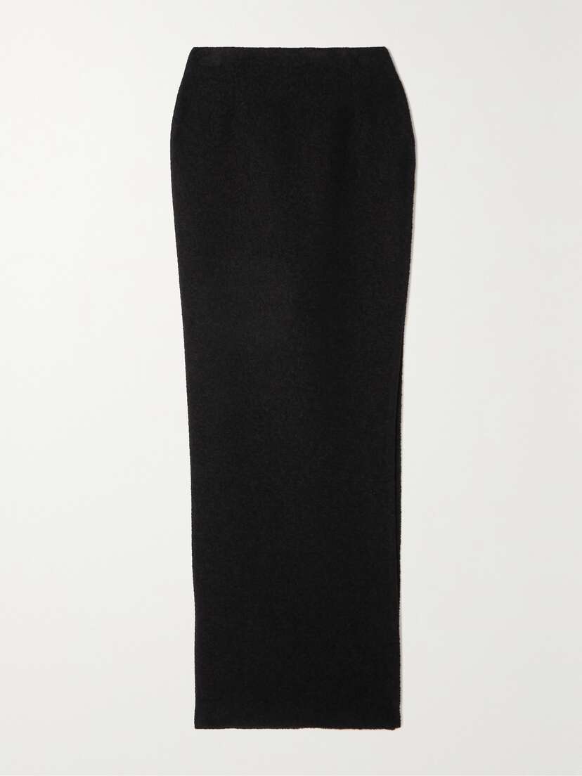 Alessandra Rich Wool-blend Bouclé Maxi Skirt