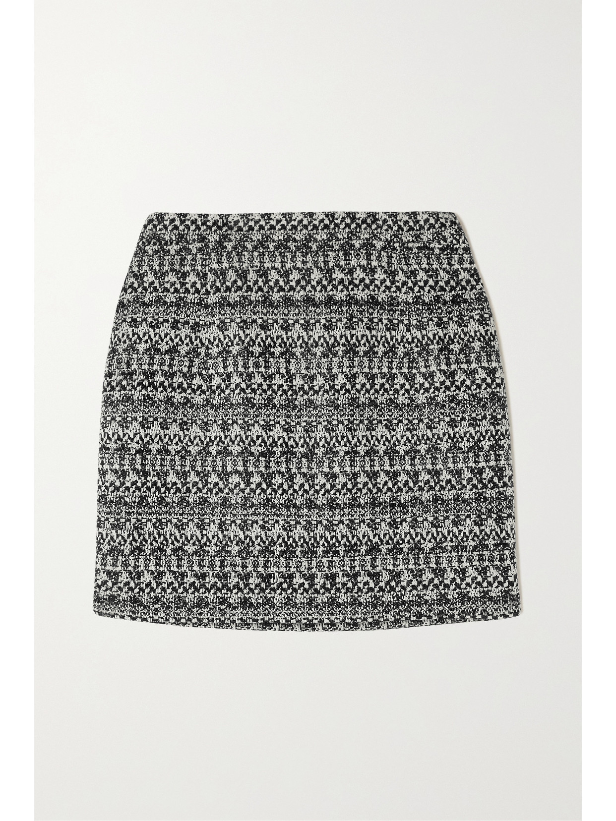 Alessandra Rich Metallic Bouclé-tweed Mini Skirt
