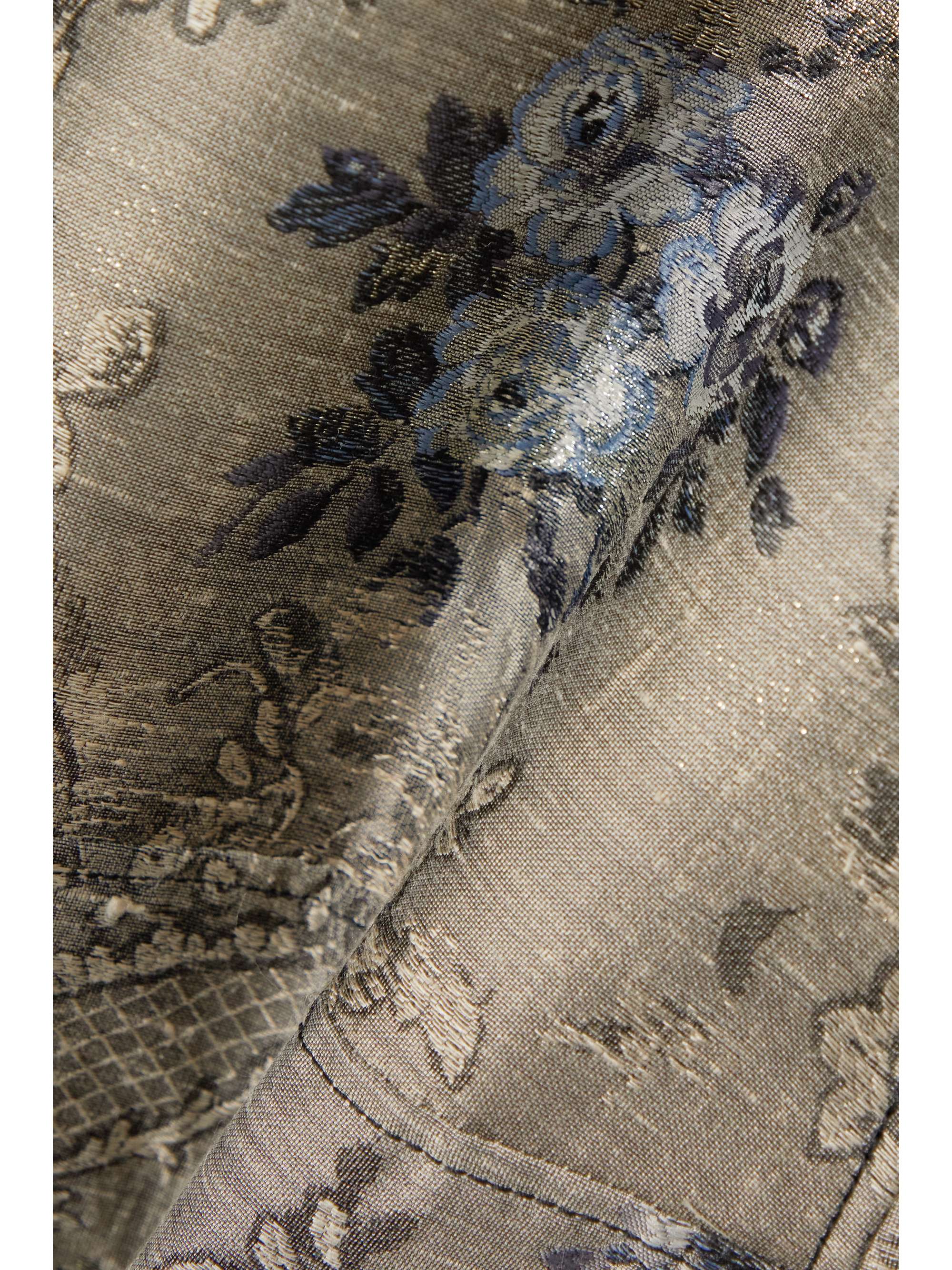 ERDEM Kelsie metallic floral-jacquard midi dress
