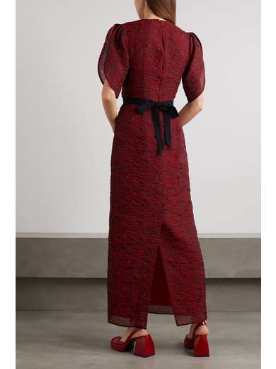 Red Asteria belted organza-cloquÃ© gown | ERDEM | NET-A-PORTER