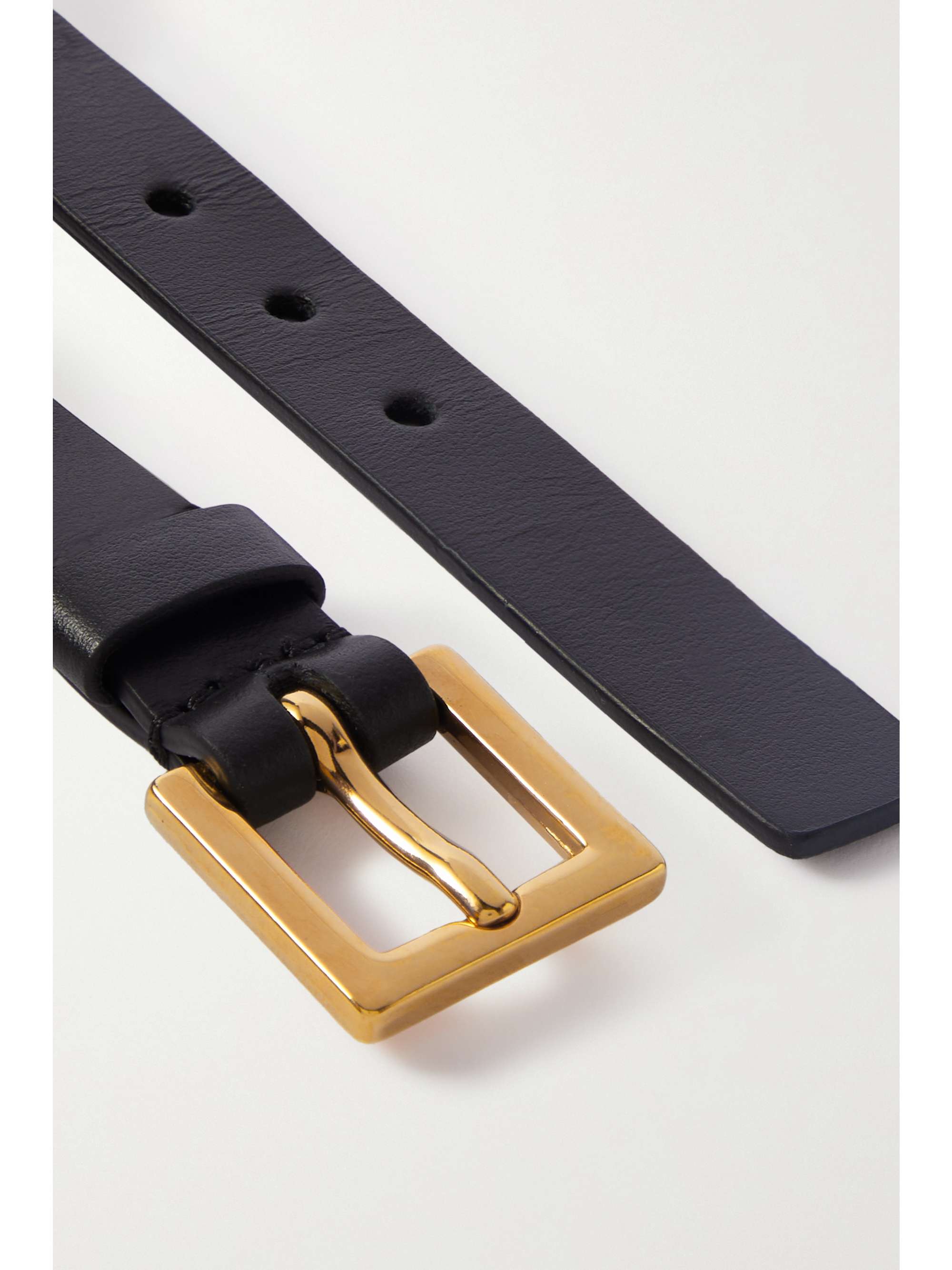 VERSACE Leather and gold-tone choker