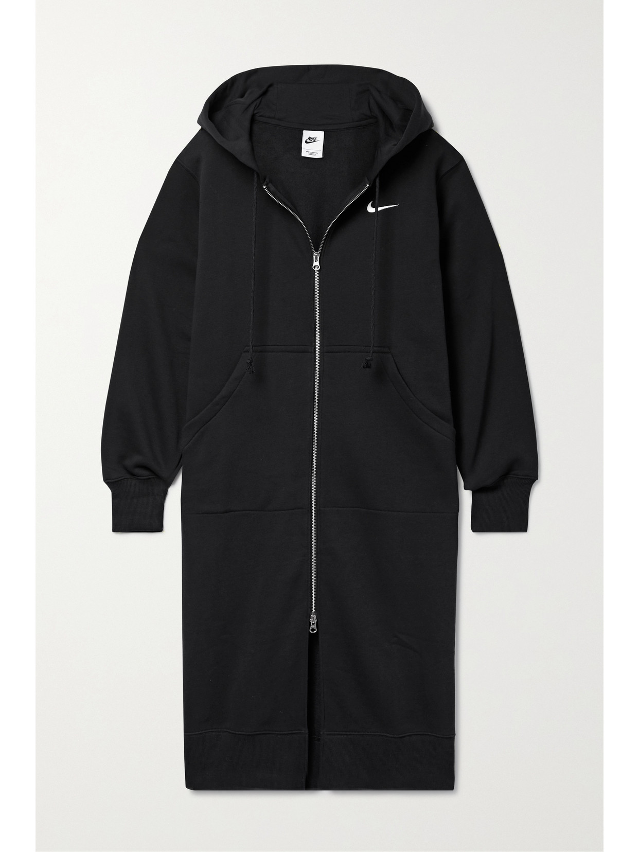 Nike Sportswear Phoenix Long Zip Hoodie In Black
