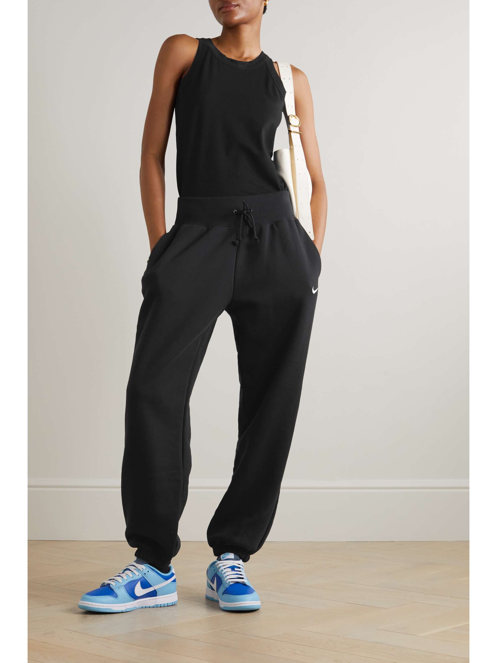 NIKE Cottonblend jersey track pants NETAPORTER
