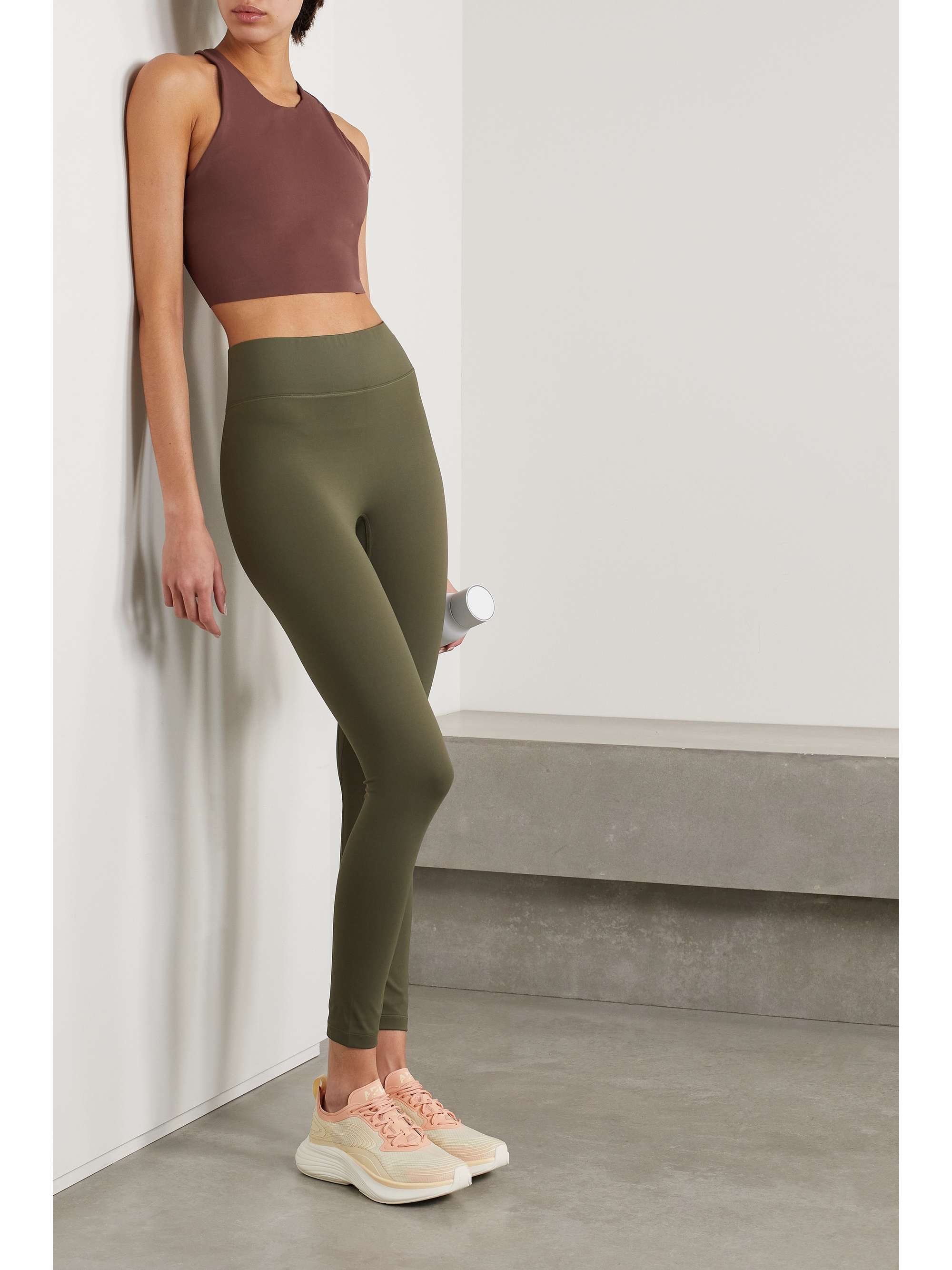 Nike Yoga Luxe Dri-FIT cropped top in brown