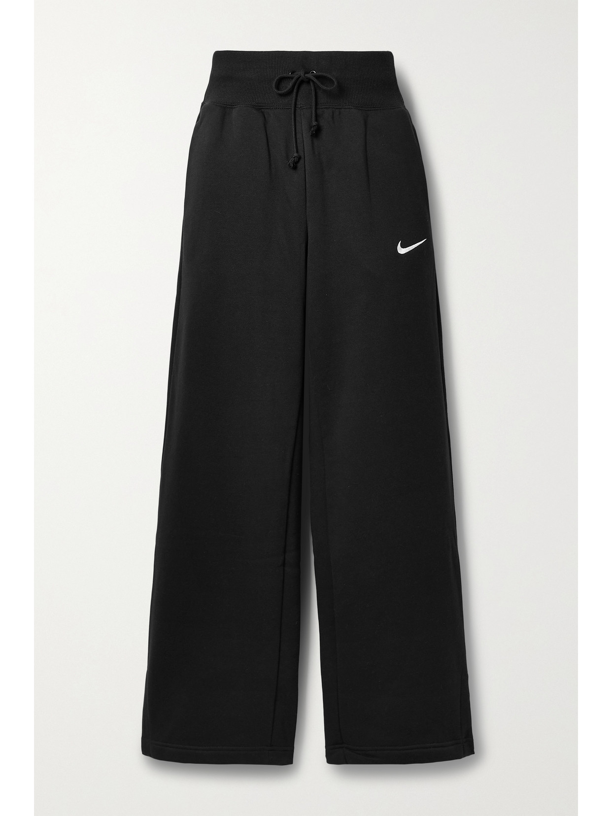 NIKE SPORTSWEAR PHOENIX EMBROIDERED COTTON-BLEND JERSEY TRACK PANTS