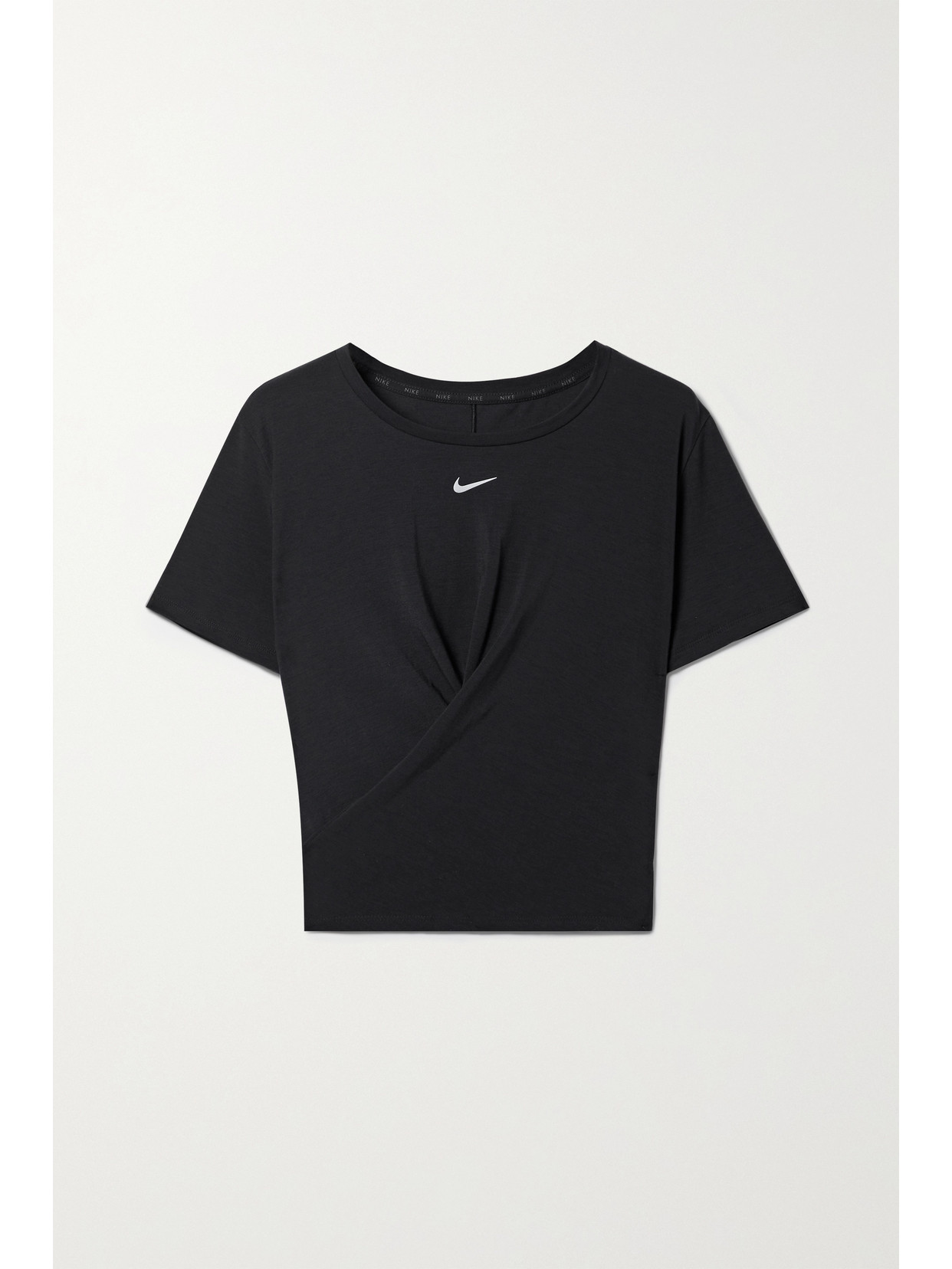 Nike - One Luxe Twist-front Dri-fit T-shirt - Black