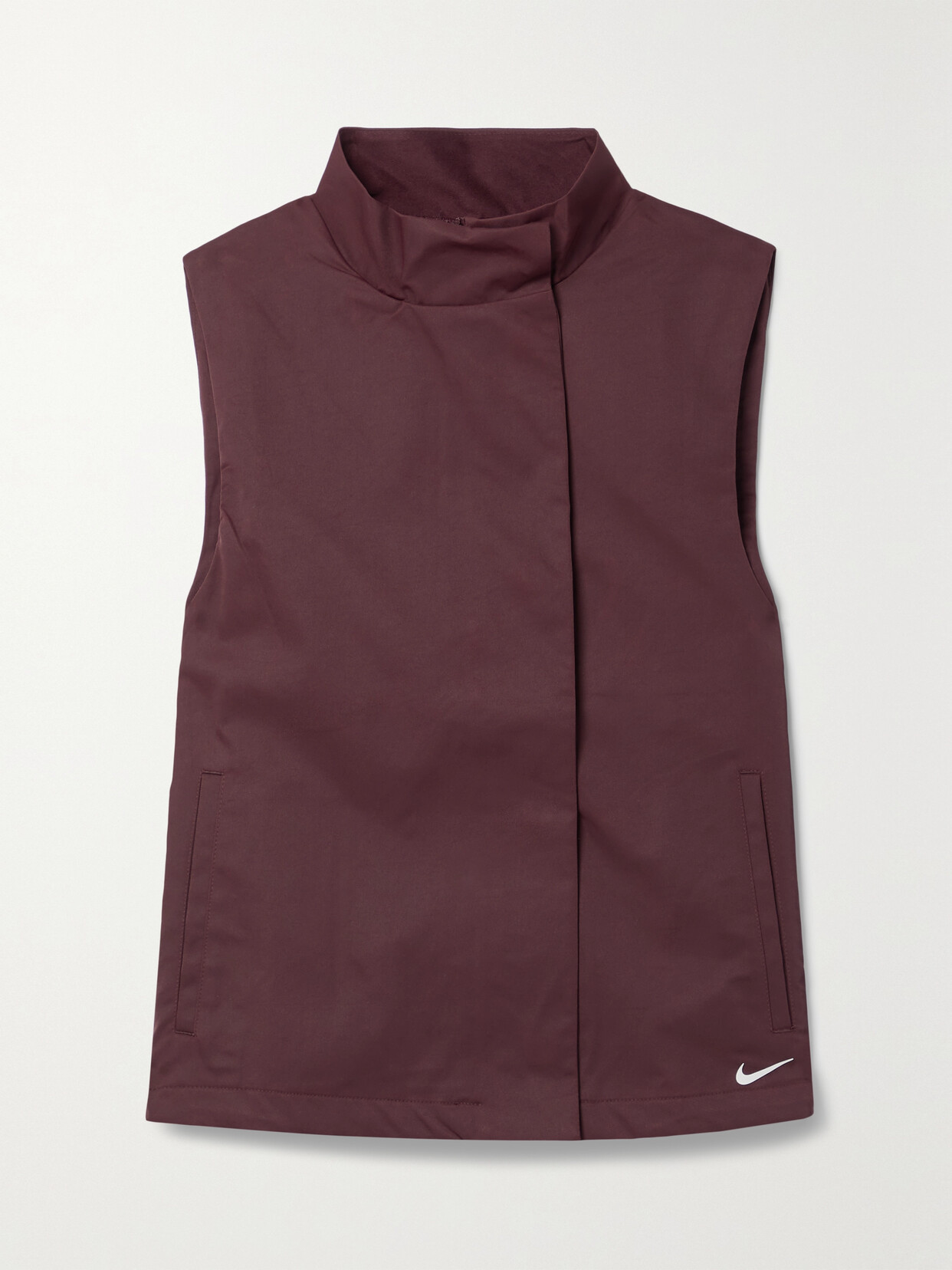 Shop Nike Twill Vest In Burgundy