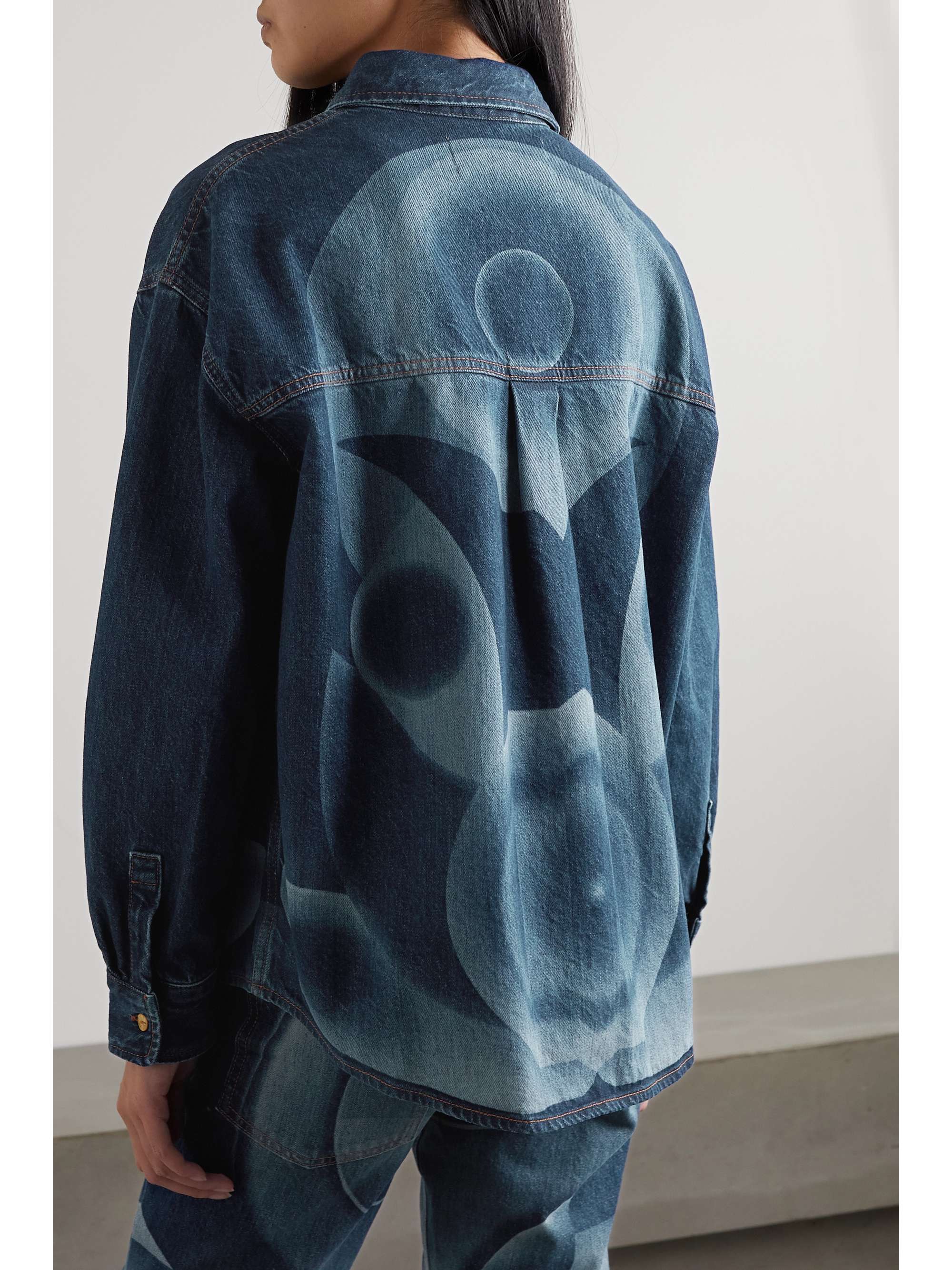 CONNER IVES + NET SUSTAIN printed denim shirt