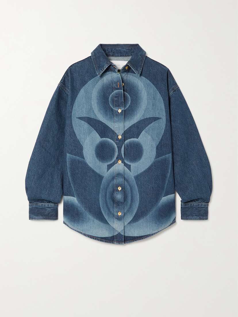 Conner Ives + Net Sustain Printed Denim Shirt