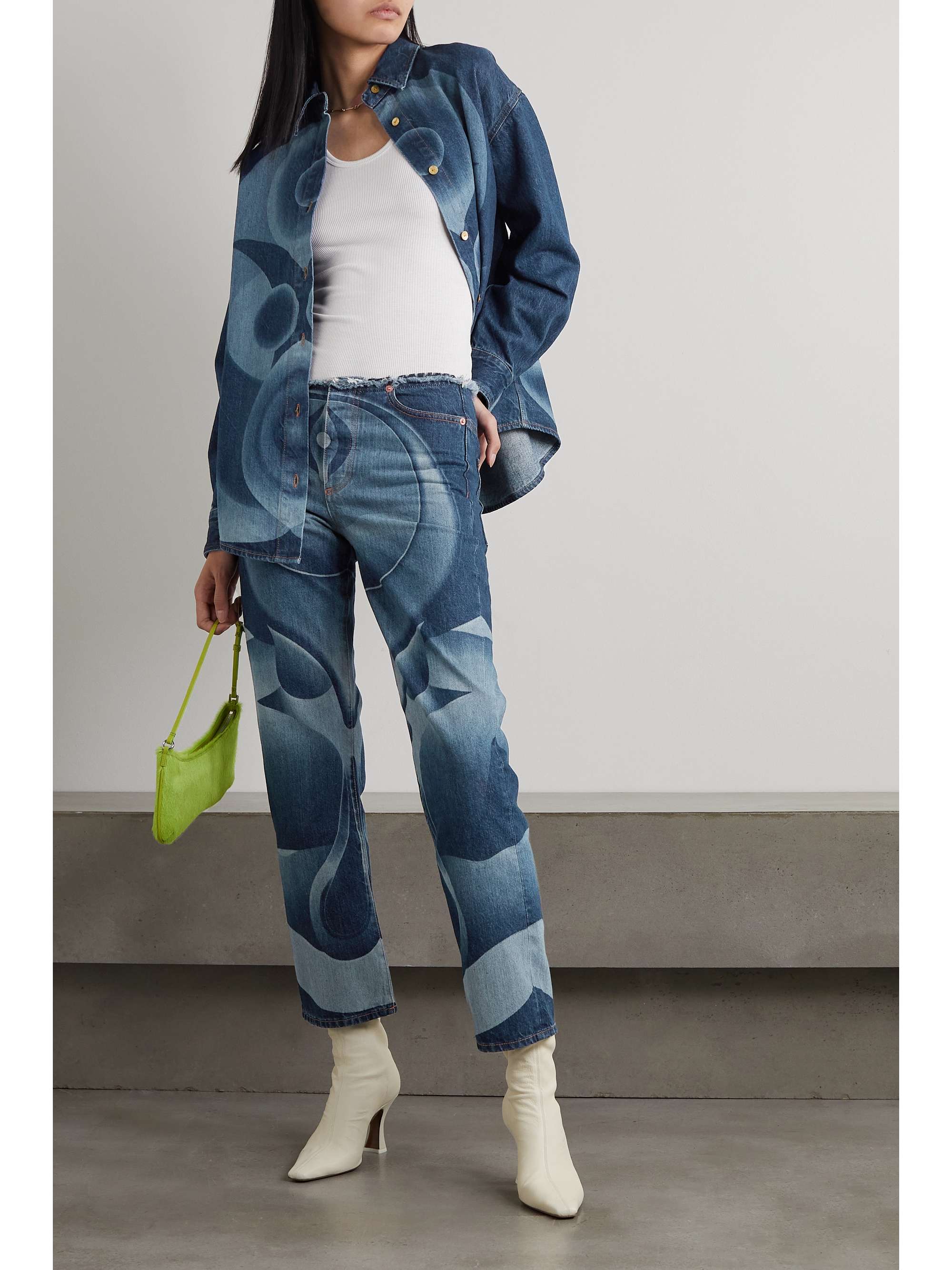CONNER IVES + NET SUSTAIN printed denim shirt