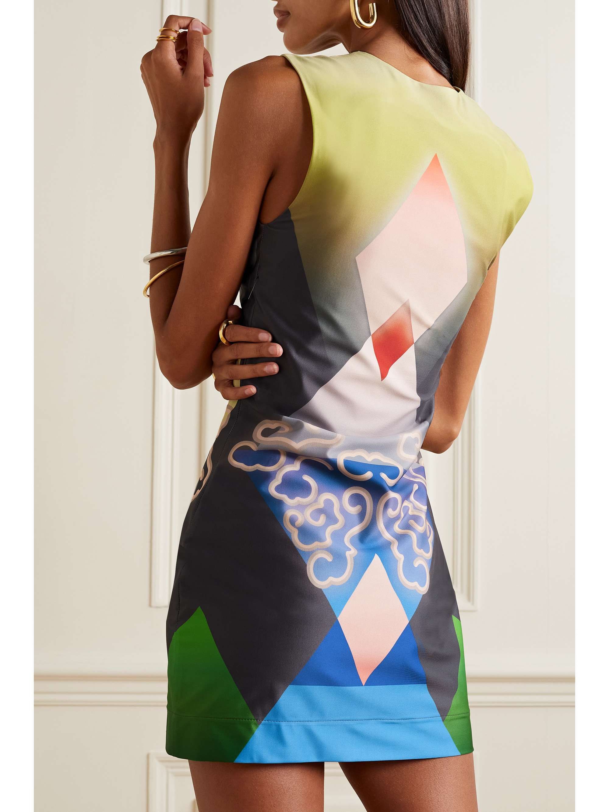 CONNER IVES + NET SUSTAIN printed stretch recycled-jersey mini dress
