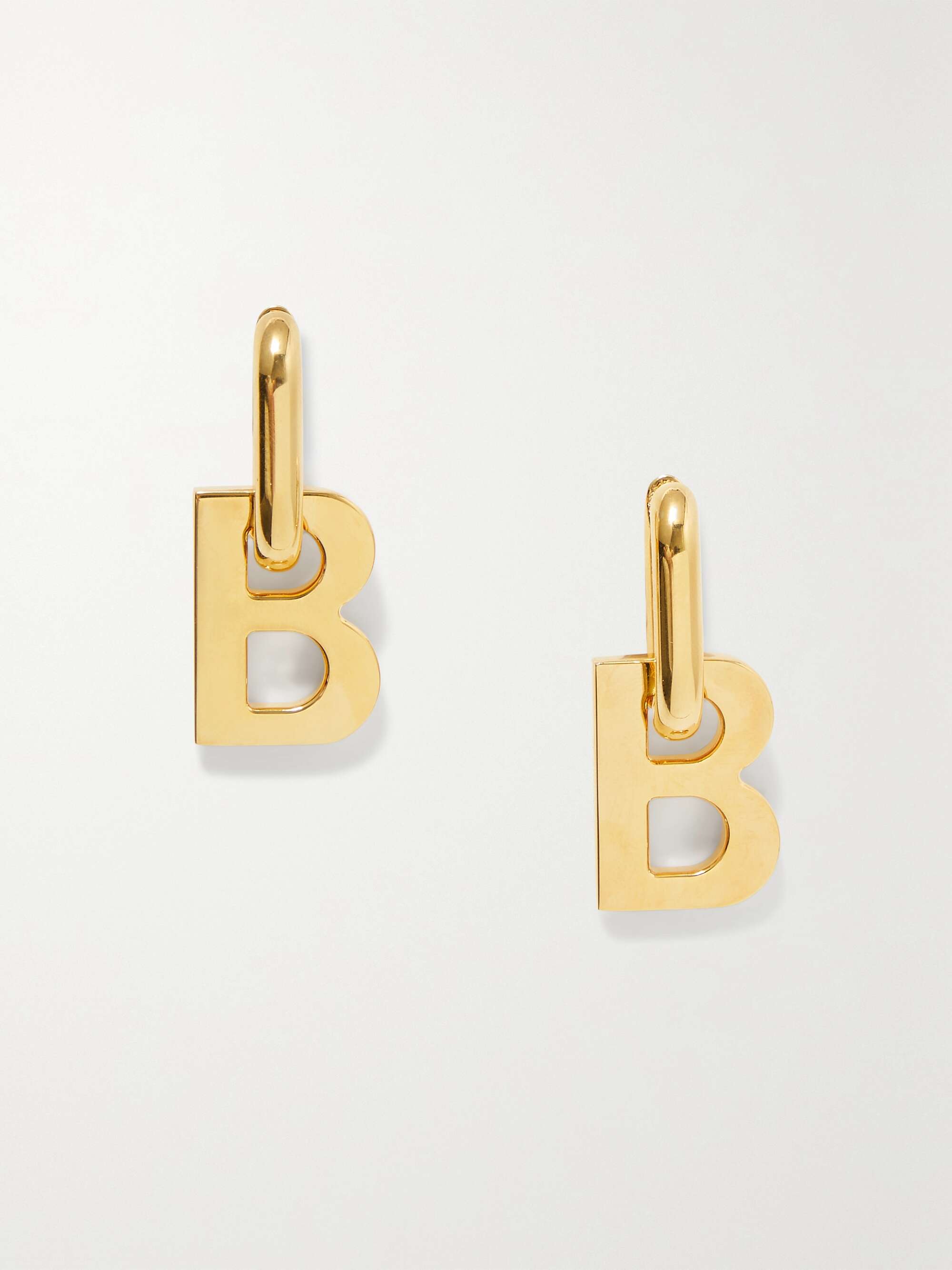 BALENCIAGA XL gold-tone earrings | NET-A-PORTER