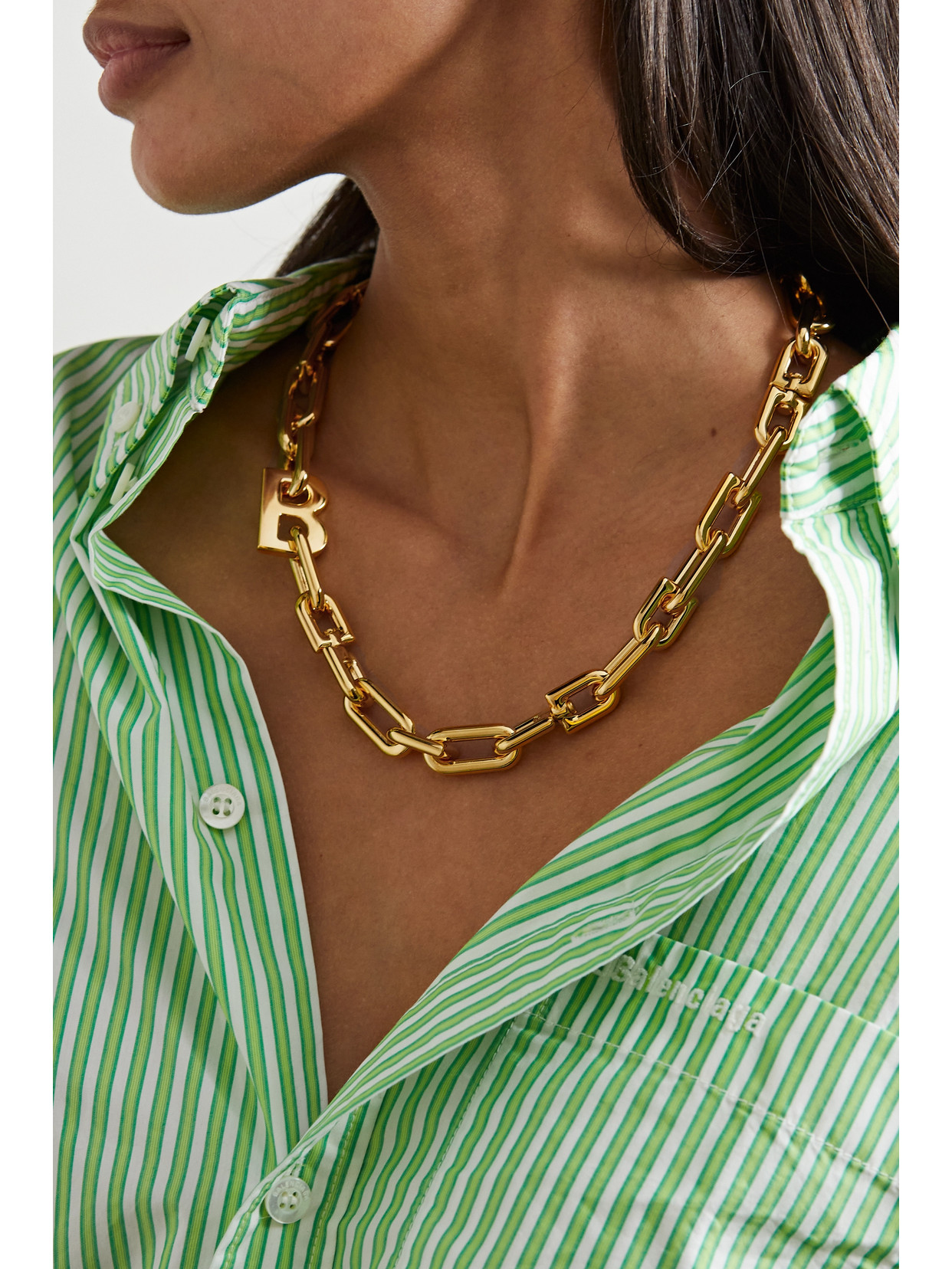 Shop Balenciaga Gold-tone Necklace