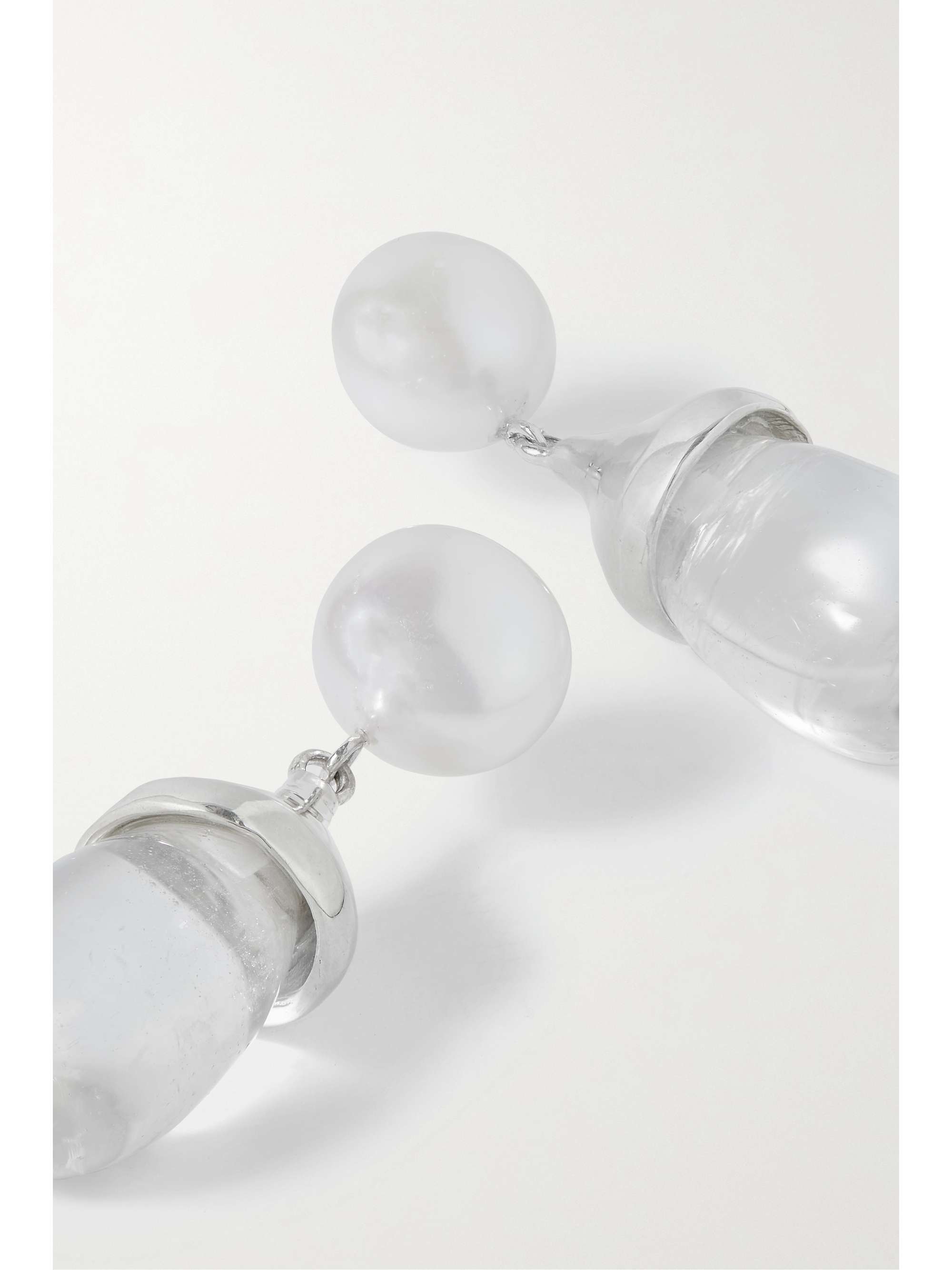 SOPHIE BUHAI Audrey silver, quartz and pearl earrings