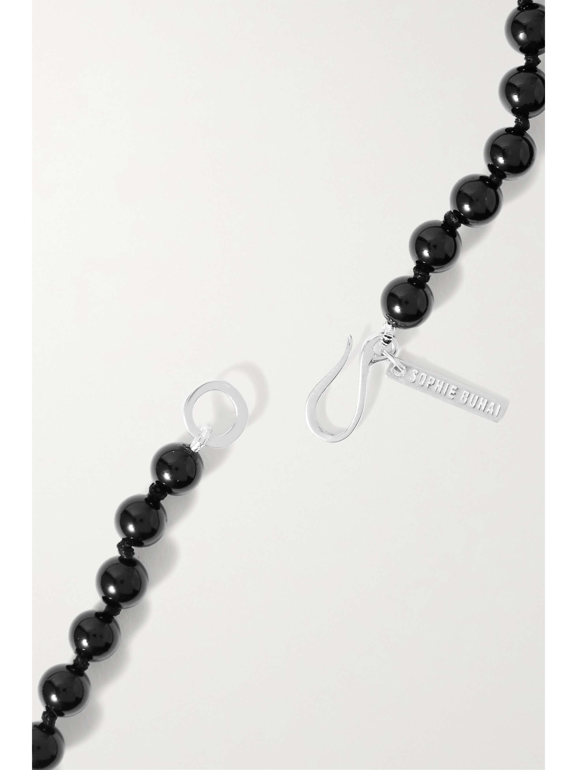SOPHIE BUHAI Tiny silver onyx necklace