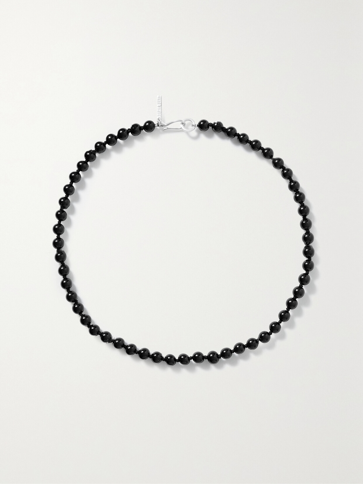 Sophie Buhai - + Net Sustain Tiny Silver Onyx Necklace - Black