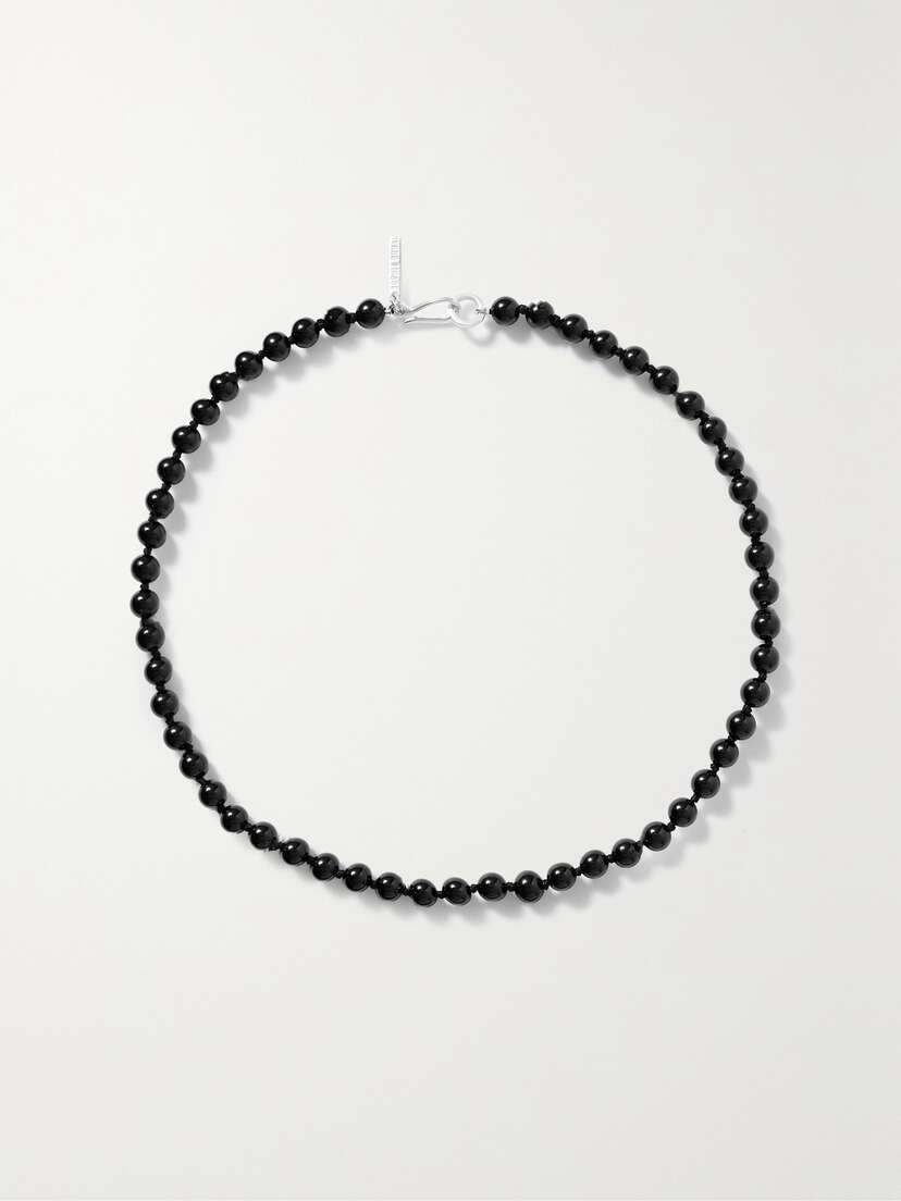 Sophie Buhai Tiny Silver Onyx Necklace