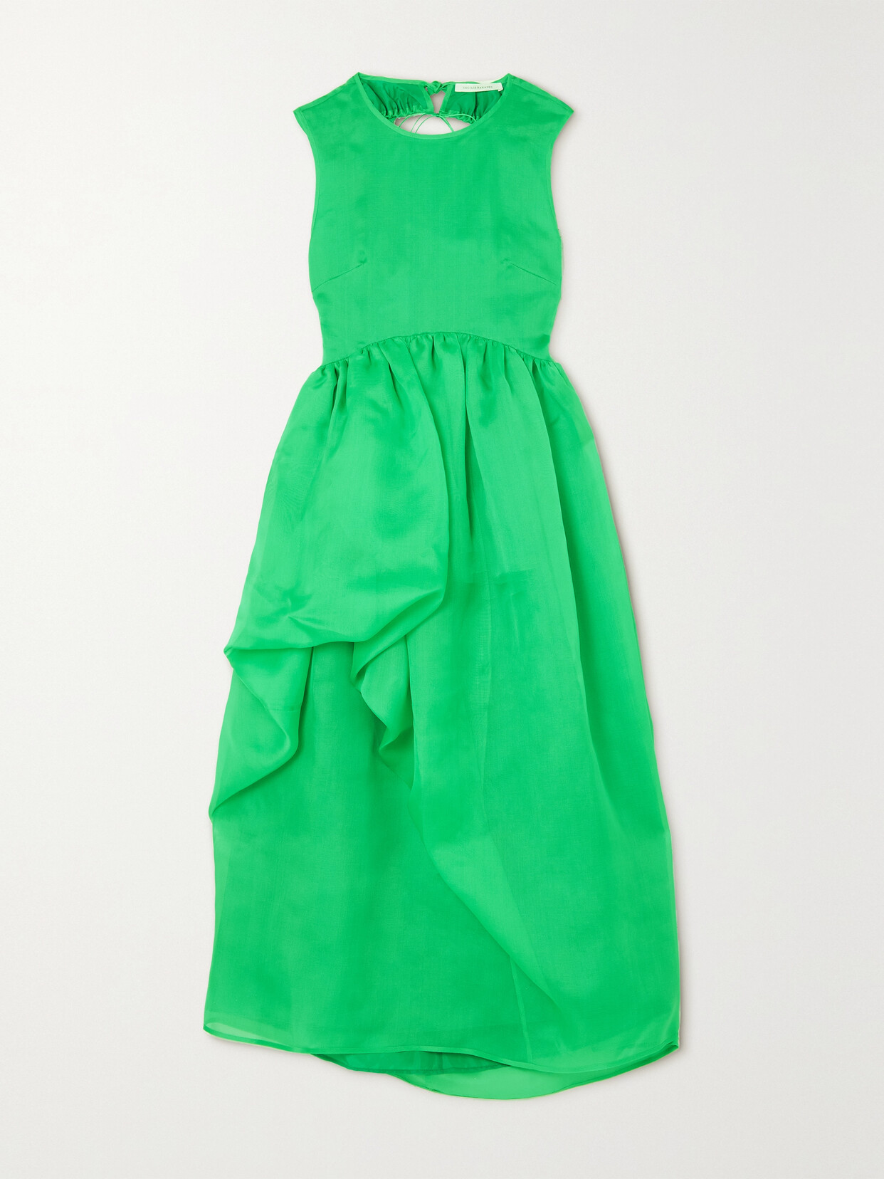 Cecilie Bahnsen - Fang Open-back Silk-organza Midi Dress - Green