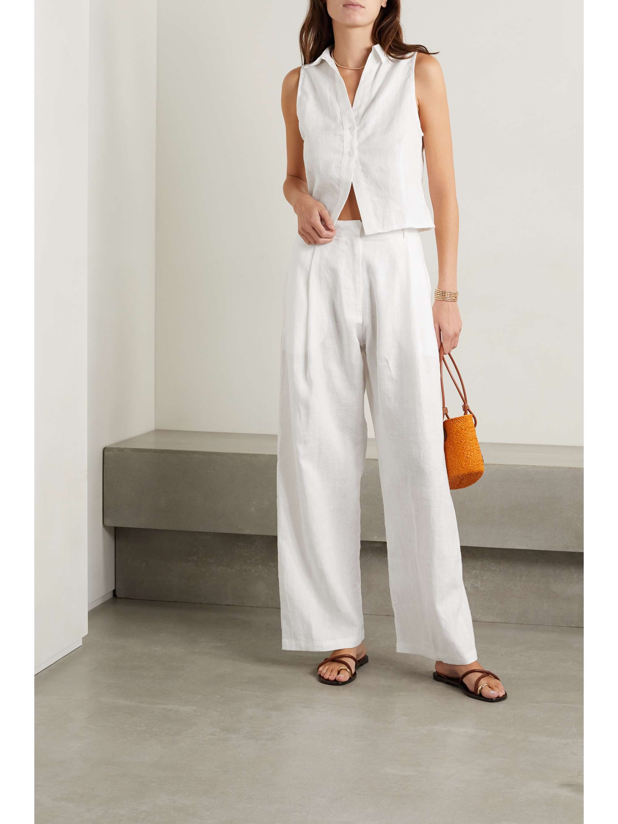 FAITHFULL THE BRAND Thalika linen top